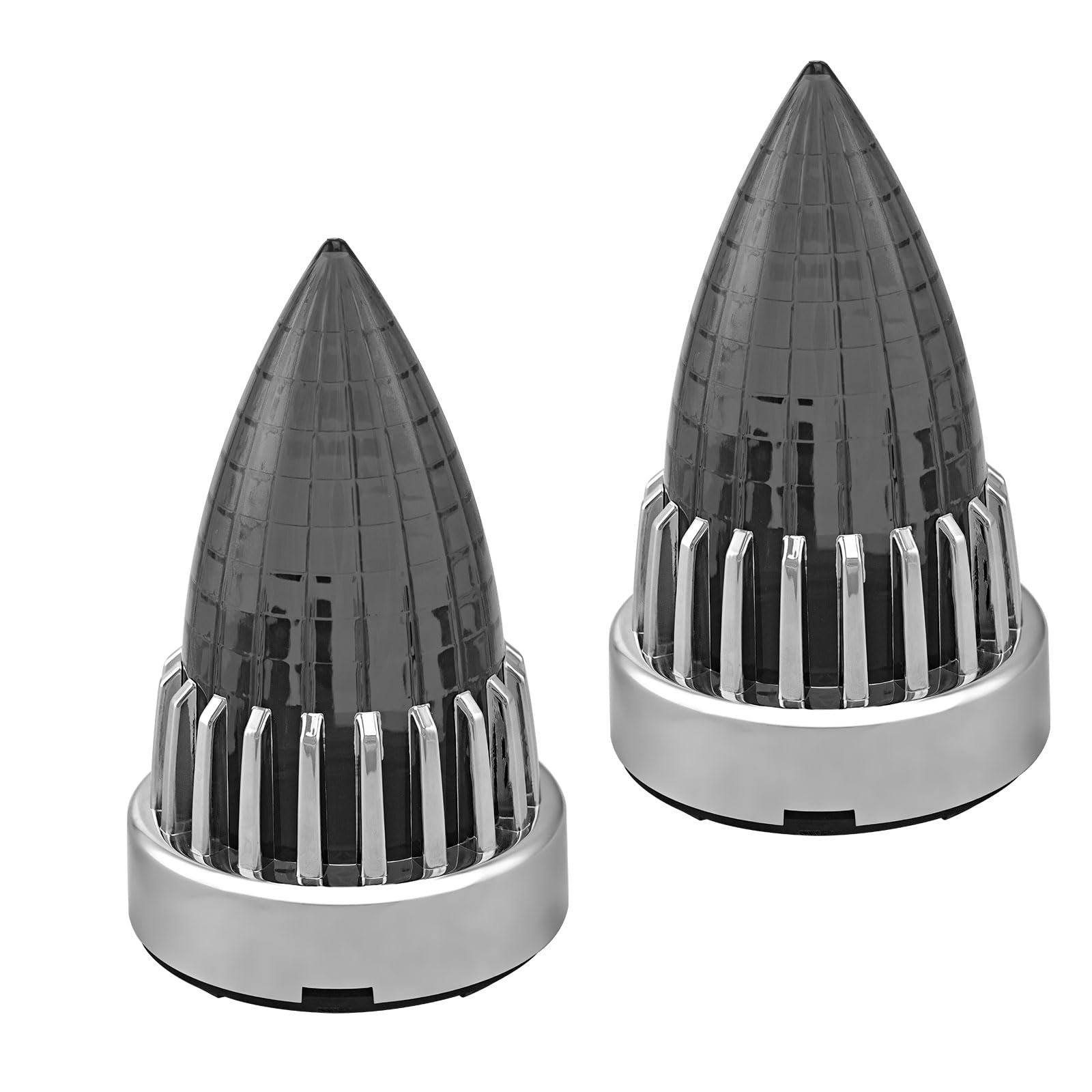 FATECIM 2 Pcs 3 1/4" Bullet Turn Signal Light Supersonic Replacement Smoke Lens Cover Screw-in Style for Harley Touring Road Glide Road King Electra Glide Heritage Softail Fatboy Softail Springer