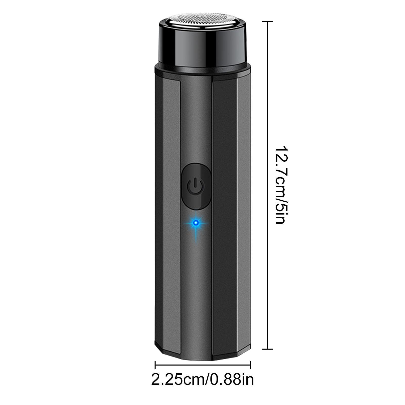 afeitadora para hombres - Afeitadora eléctrica portátil - Maquinillas de afeitar de bolsillo recargables por USB de tamaño de viaje, afeitado en y húmedo con un botón y uso en y húmedo