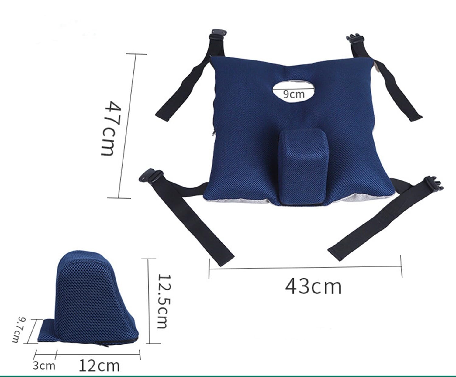 Cojín de espuma para silla de ruedas, almohadilla ergonómica para asiento de postura para mayor comodidad y apoyo, diseño antiescaras y antideslizante, ideal para usuarios mayores