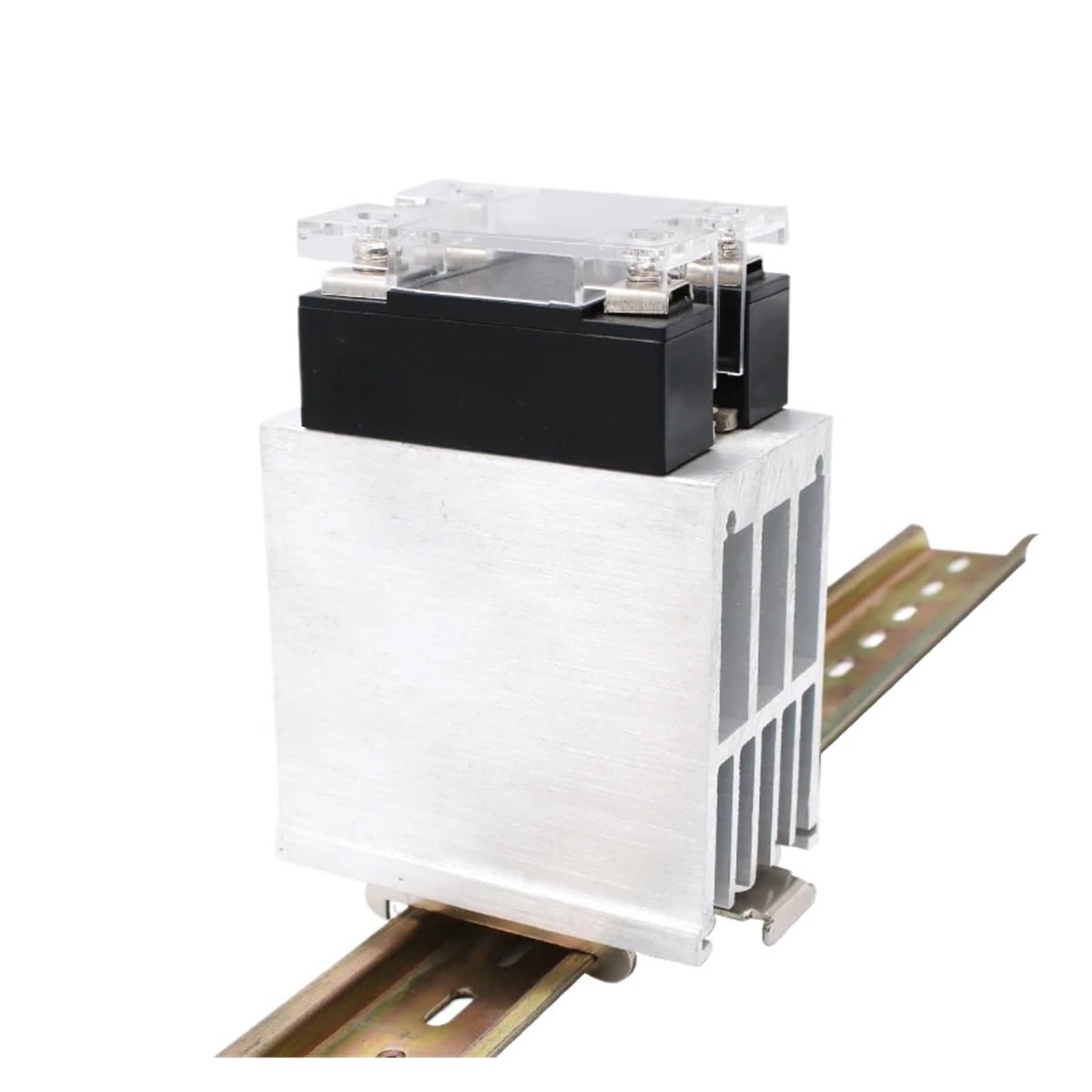 JJHQOKYNA 1pcs 4-20MA 0-10V 0-5V Voltage Regulator Manual Single Phase Solid State Relay with Heat Sink 100A 120A 3-32VDC Switch On Off(120a,VA Manual Type)