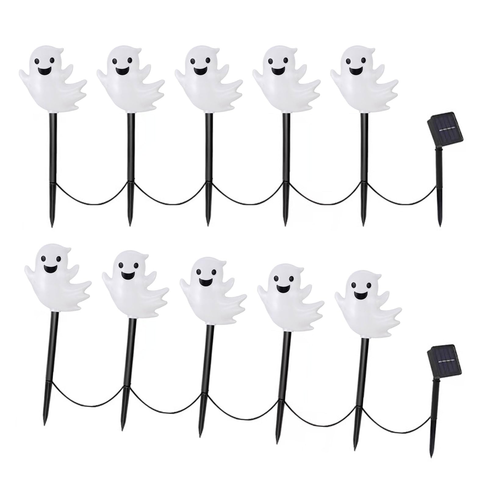 Tsophreniq Illuminated Halloween Set of 10 for Outdoor Garden, Lawns Pathway and Patio Lighting Solar Lights Pathway Walkway