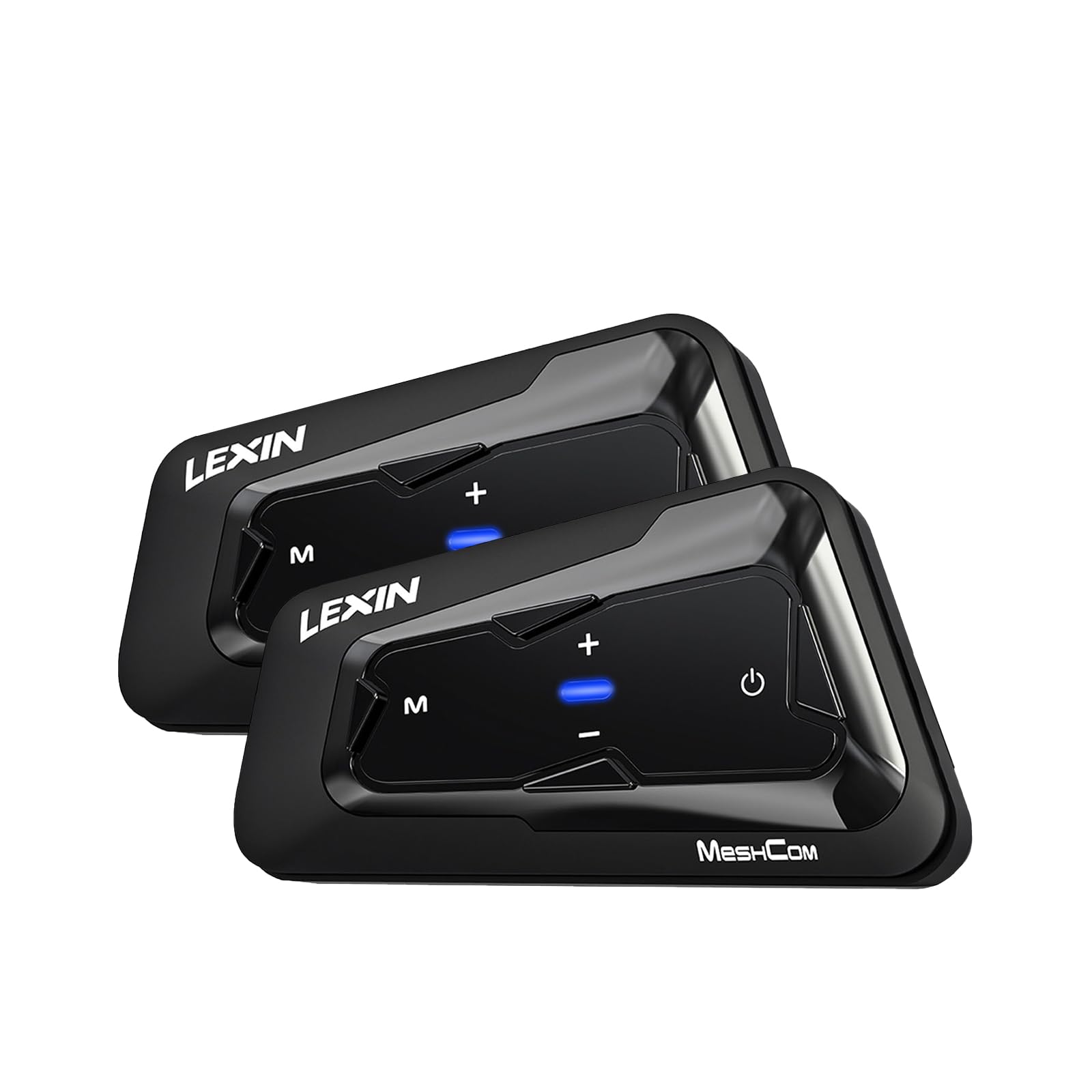 LEXIN MeshCom Motorcycle Bluetooth Headset, 24-Rider Mesh Intercom, 2 Pack