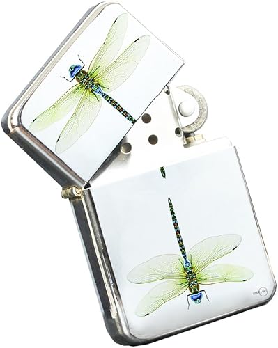 Dragonfly - Encendedor de bolsillo cromado plateado por Elements of Space™