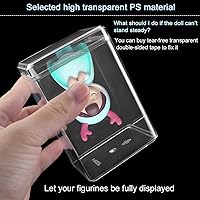 Vista 4 de Paquete de 12 vitrinas, escaparate transparente de pie para mini figuras pop, coleccionables, piedras preciosas y mini juguetes, diseño apilable