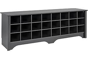 Prepac 24 Pair Shoe Storage Cubby Bench: The Ultimate Mudroom Shoe Organizer