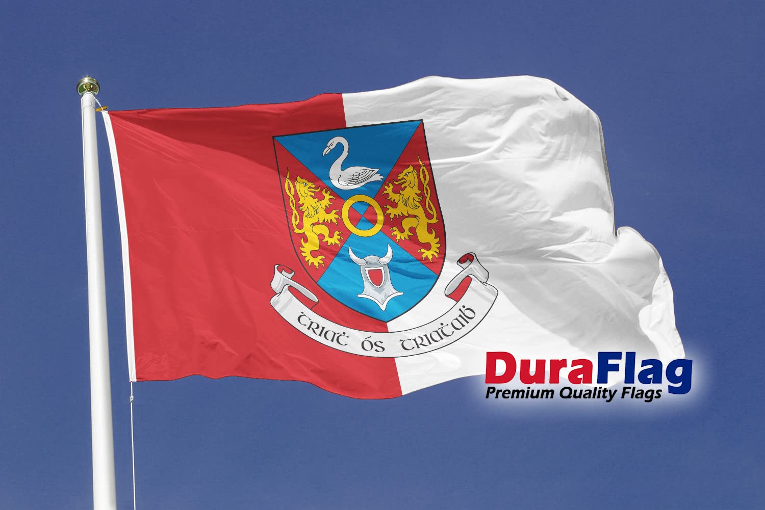 DuraFlag Westmeath Small Courtesy 20x12" Rope and Toggled Premium Quality 50x30cm Flag โ image 1