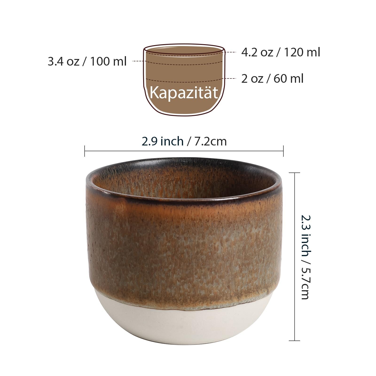 Excelsa trendy, set 2 tazze caffè in ceramica colore verde, in ceramica | Leroy Merlin