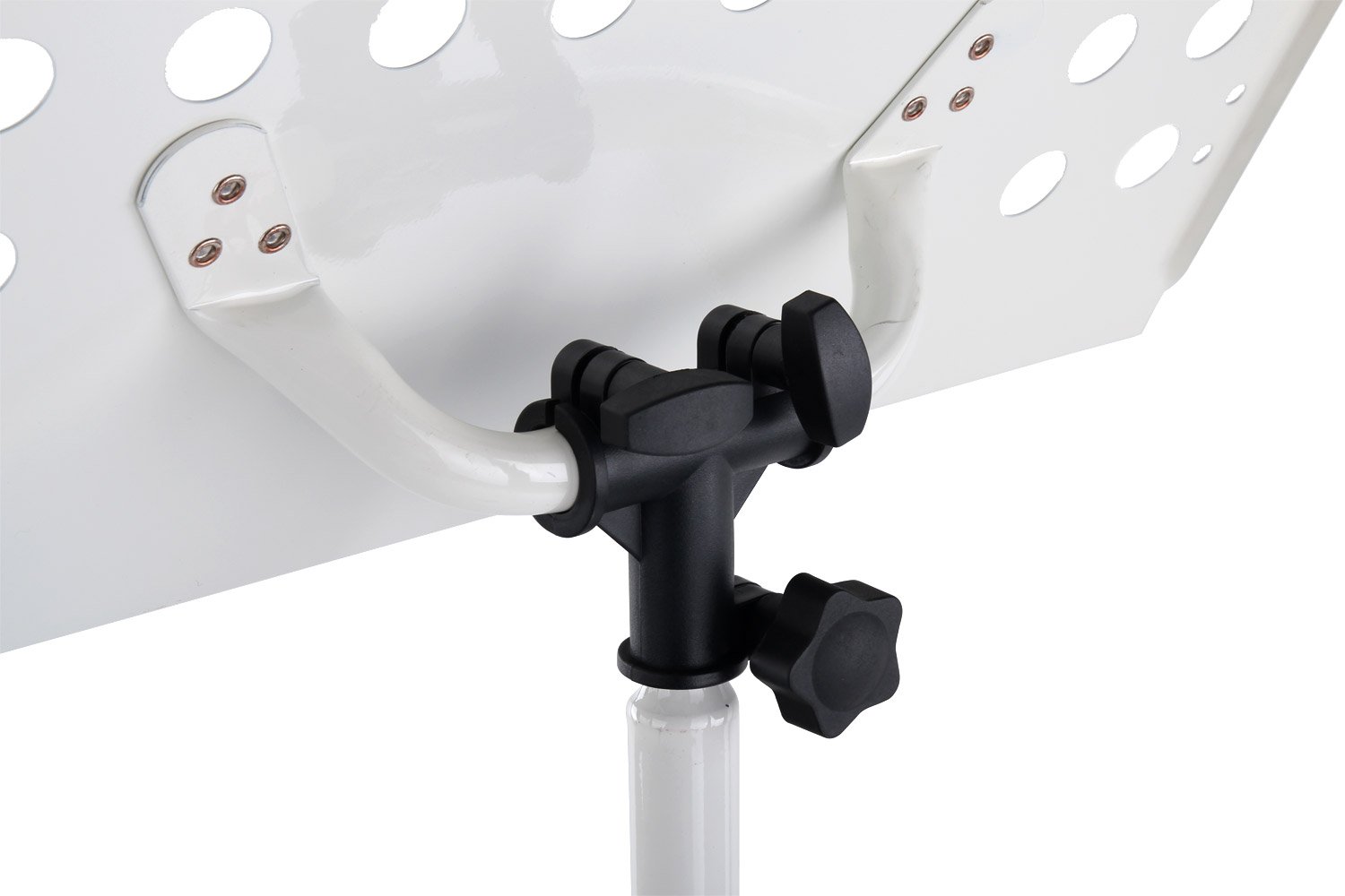 Classic Cantabile atril orquesta chapa perforada Heavy blanco set de 10x