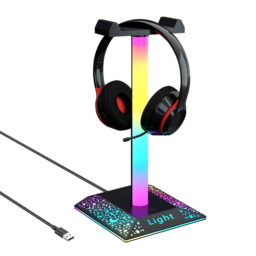 ヘッドホン RGB Gaming Headset + stand Blade Hawks RGB Headphone Stand - Versatile Gaming Accessory