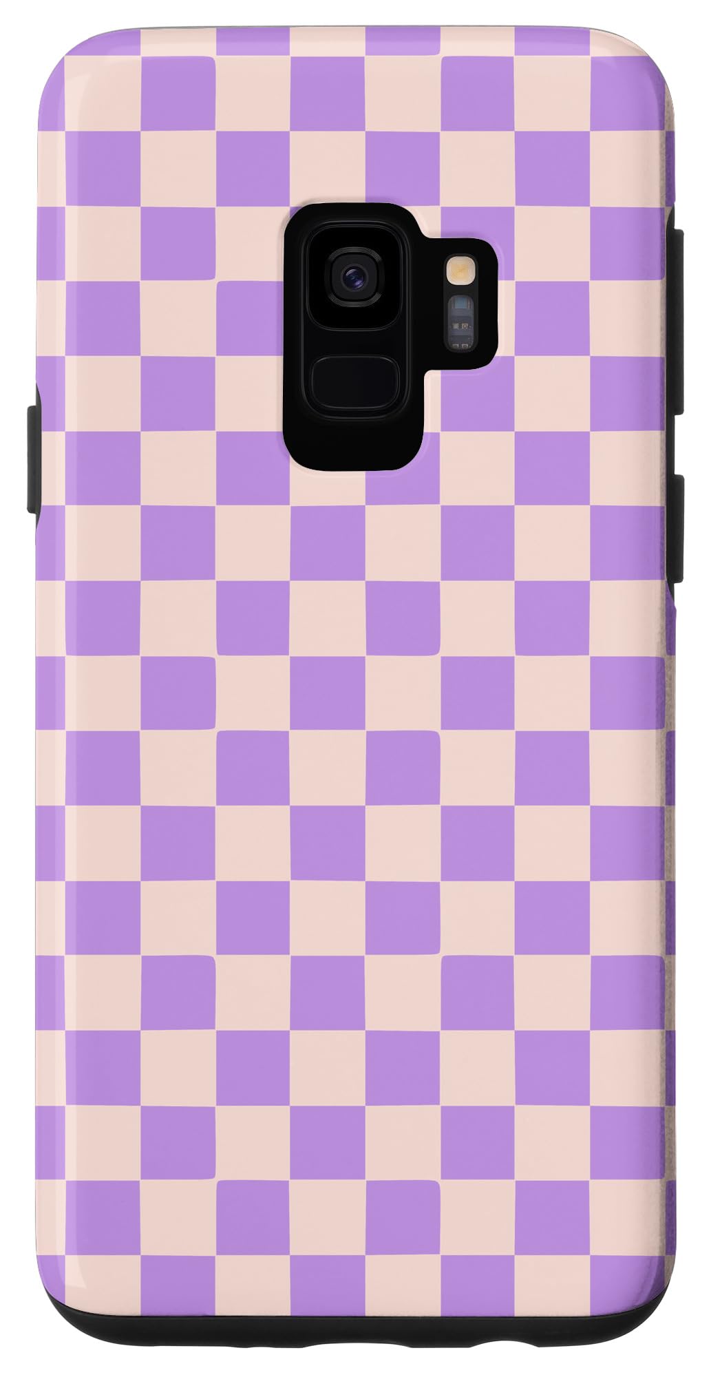 Galaxy S9 Lavender Lilac Luxe Retro Checkerboard Purple Checkered Case