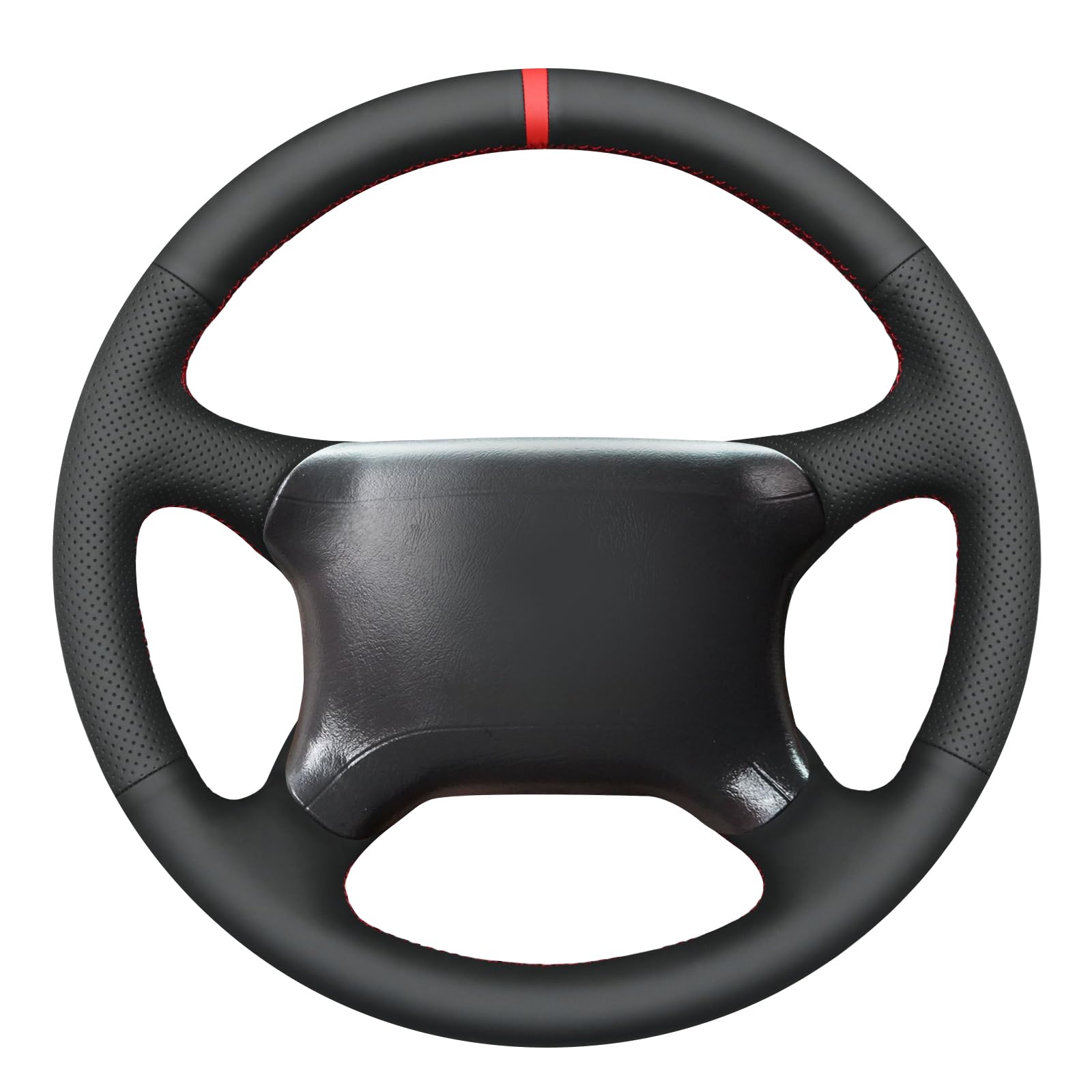 MEWANT DIY Stitching Steering Wheel Cover Wrap for Chevrolet Tahoe Silverado 1995-1997/Chevrolet C1500 C2500 1995-1997 Steering Wheel Accessories for