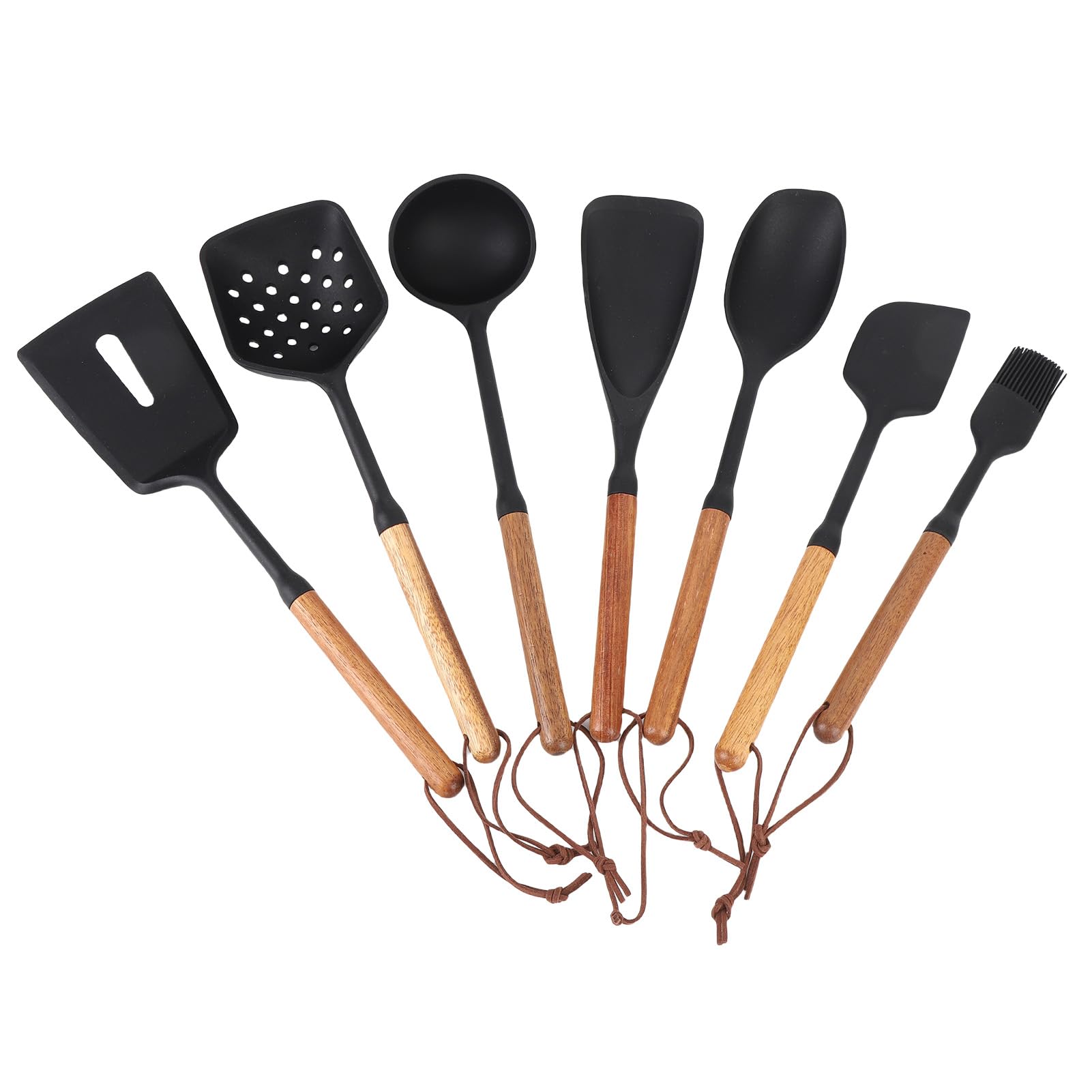 Cryfokt Ensemble D'ustensiles de Cuisine en Silicone, Spatule et Cuillère