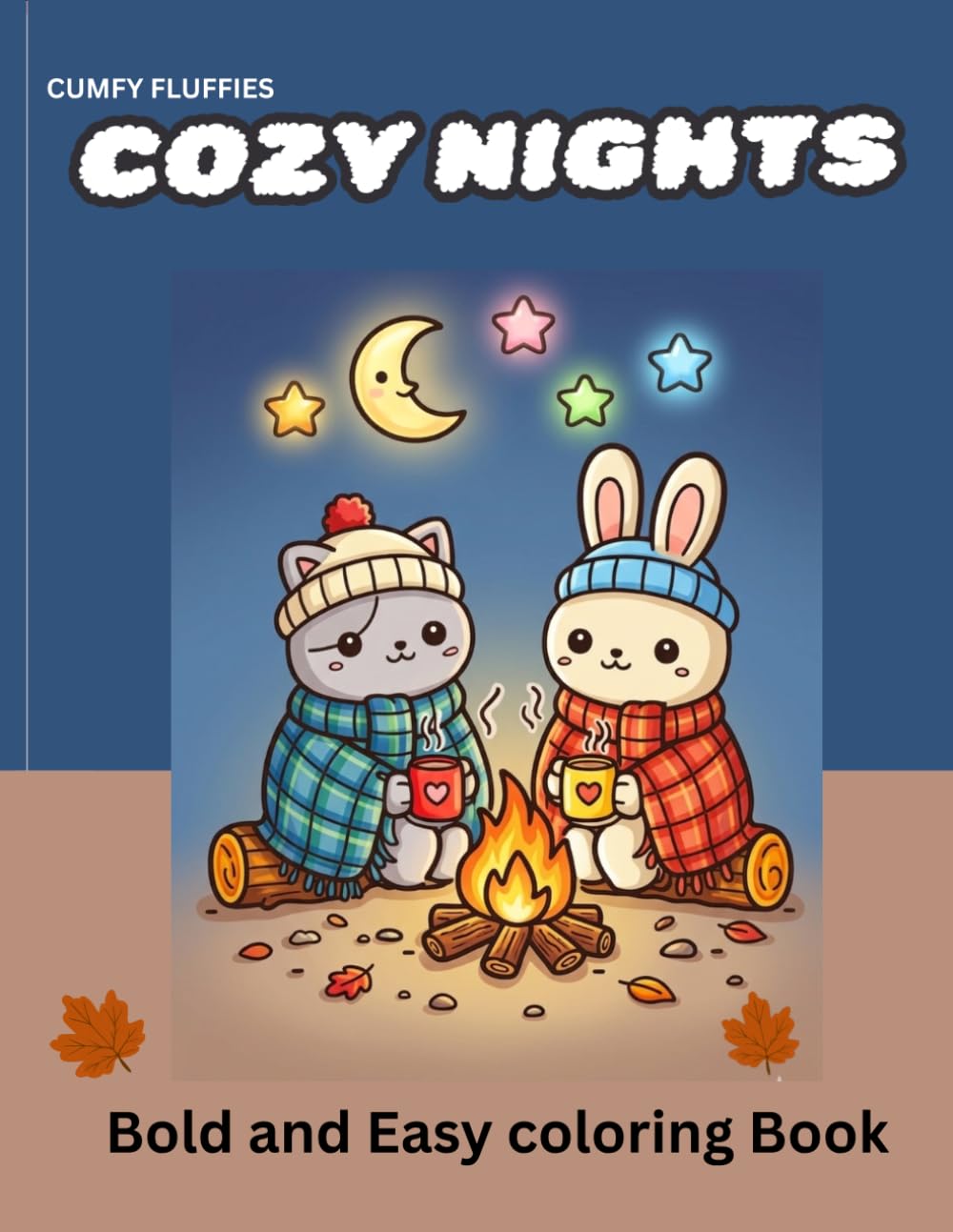 COZY NIGHTS: CUMFY FLUFFIES: BOLD AND EASY COLORING BOOK FOR RELAXATION