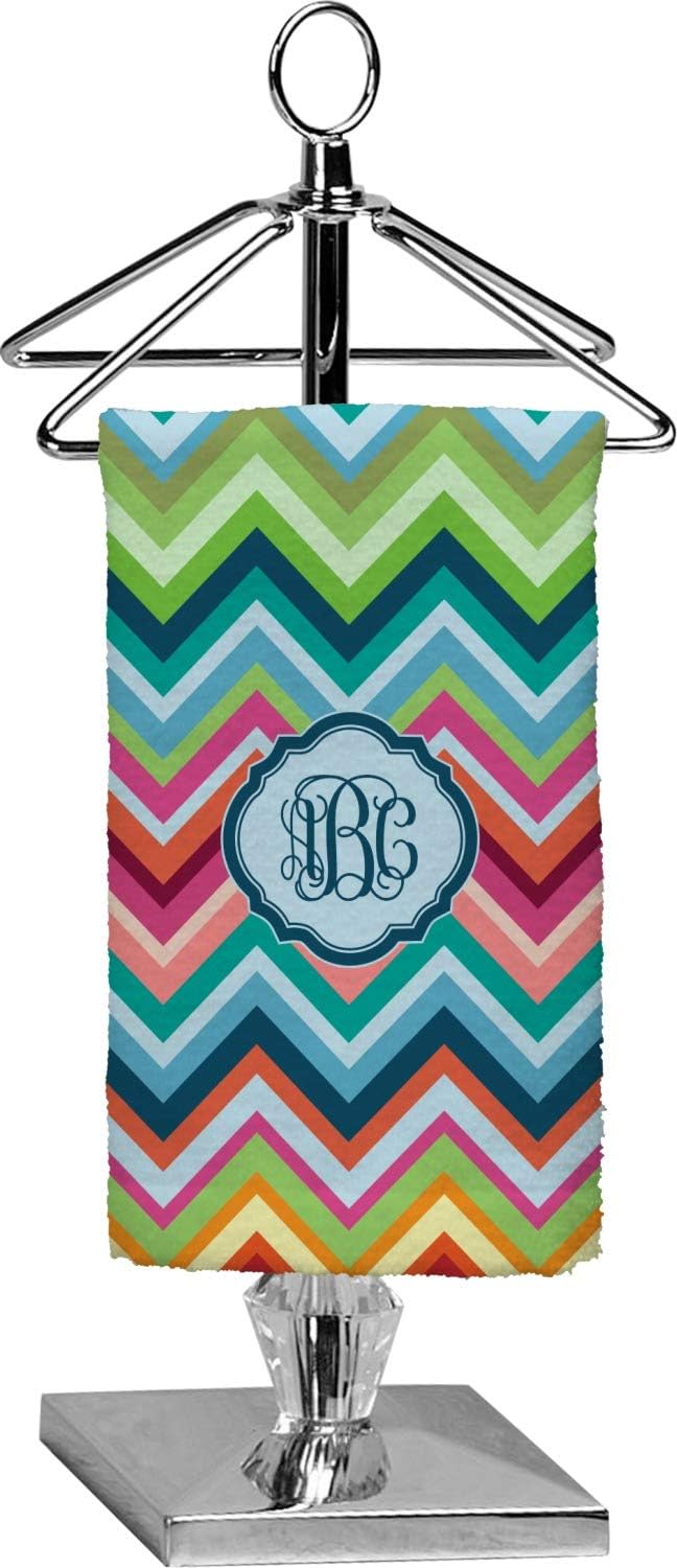 YouCustomizeIt Retro Chevron Monogram Finger Tip Towel - Full Print (Personalized)