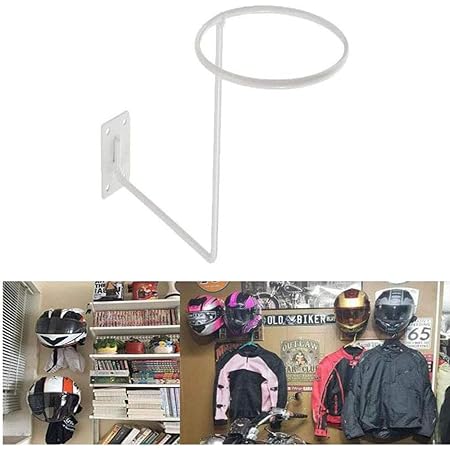 Amazon Pei ヘルメットホルダー バイク ヘルメット スタンド 帽子 壁掛け メンテナンススタンド ガレージ用 メリット用 半帽 車 バイク