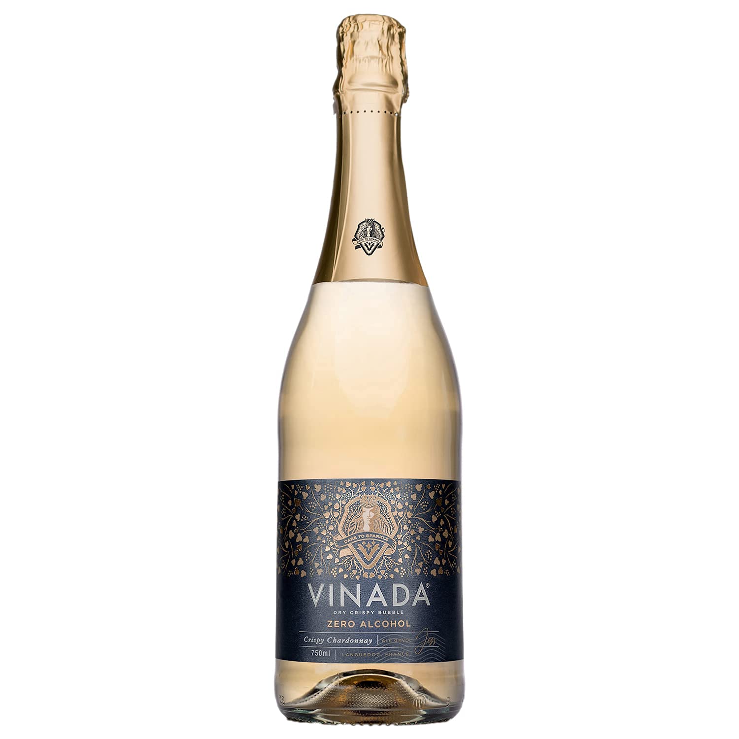 VINADA - Crispy Chardonnay - Zero Alcohol Sparkling Wine - 750 ml (1 Glass Bottles) (1) (B09GPDZ19H) Amazon Price History, Amazon Price Tracker