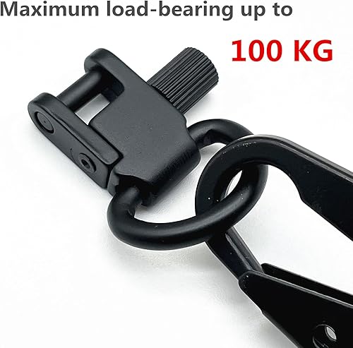 Miniatura 3 de AOOK Soportes giratorios para rifle y escopeta, clips de accesorios de eslinga resistentes, negro oculto (negro)