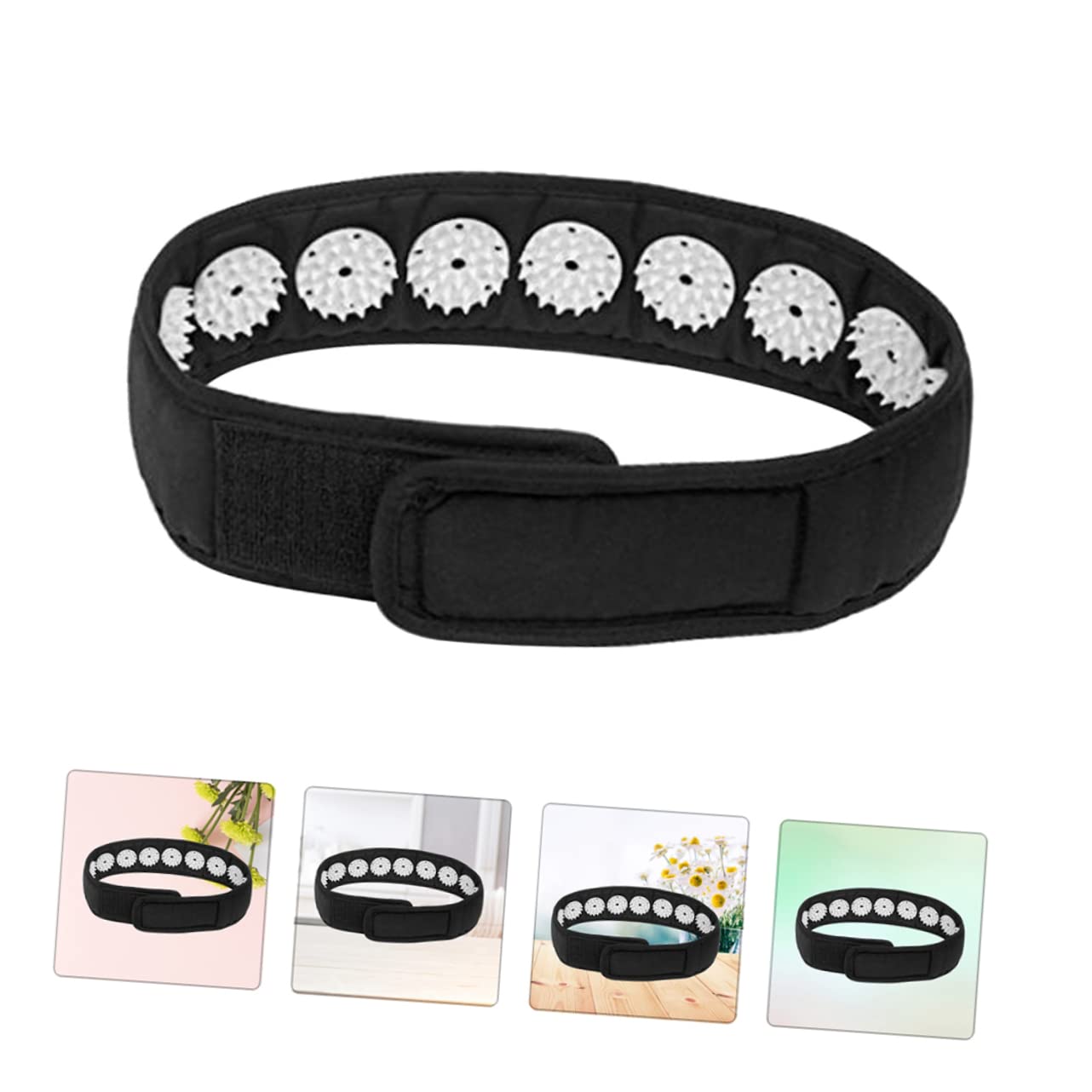 FRCOLOR 3ensembles Set Bandeau De Massage Acupression Pour Tête Stimulez Énergie Et Soulagez Les Maux De Tête Points Acupression