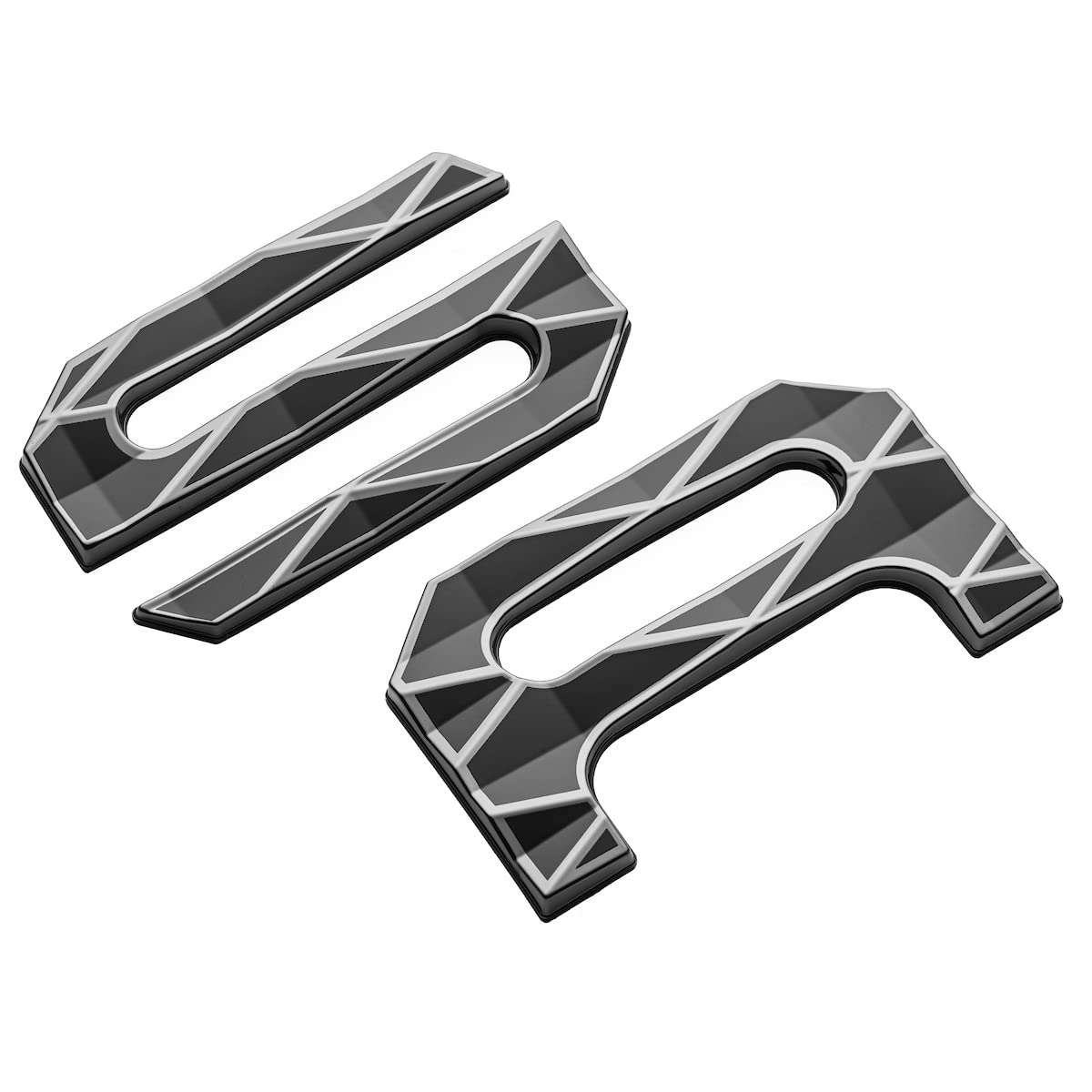 EyeCatcher Pro Series Tailgate Insert Letters Compatible with 2022-2025 Santa Cruz Accessories (Pro Satin Black + Black Chrome Accent)