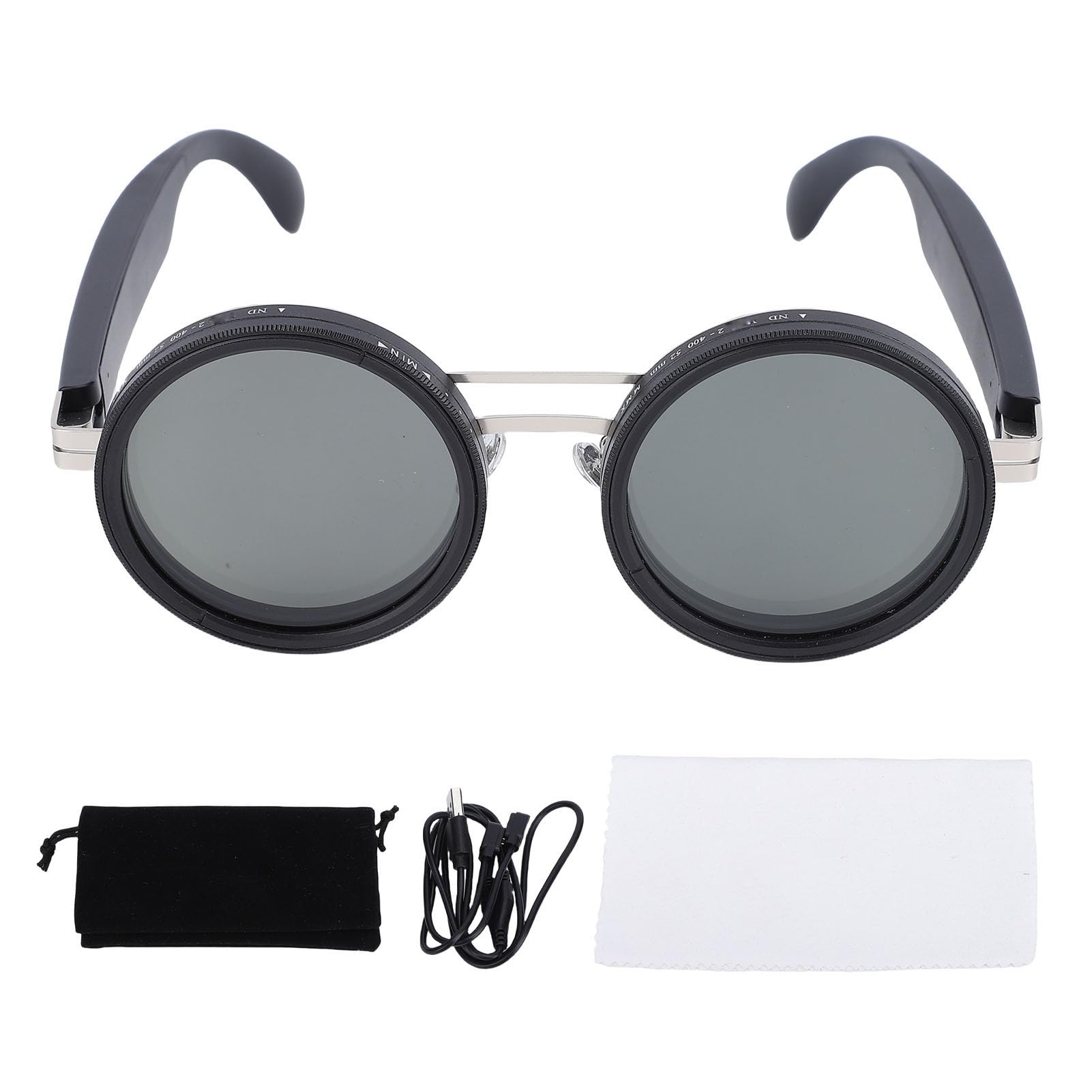 Fockety Lunettes Intelligentes de Traduction AI, Plus de 100 Langues, Traduction en Temps Réel, Lunettes Bluetooth