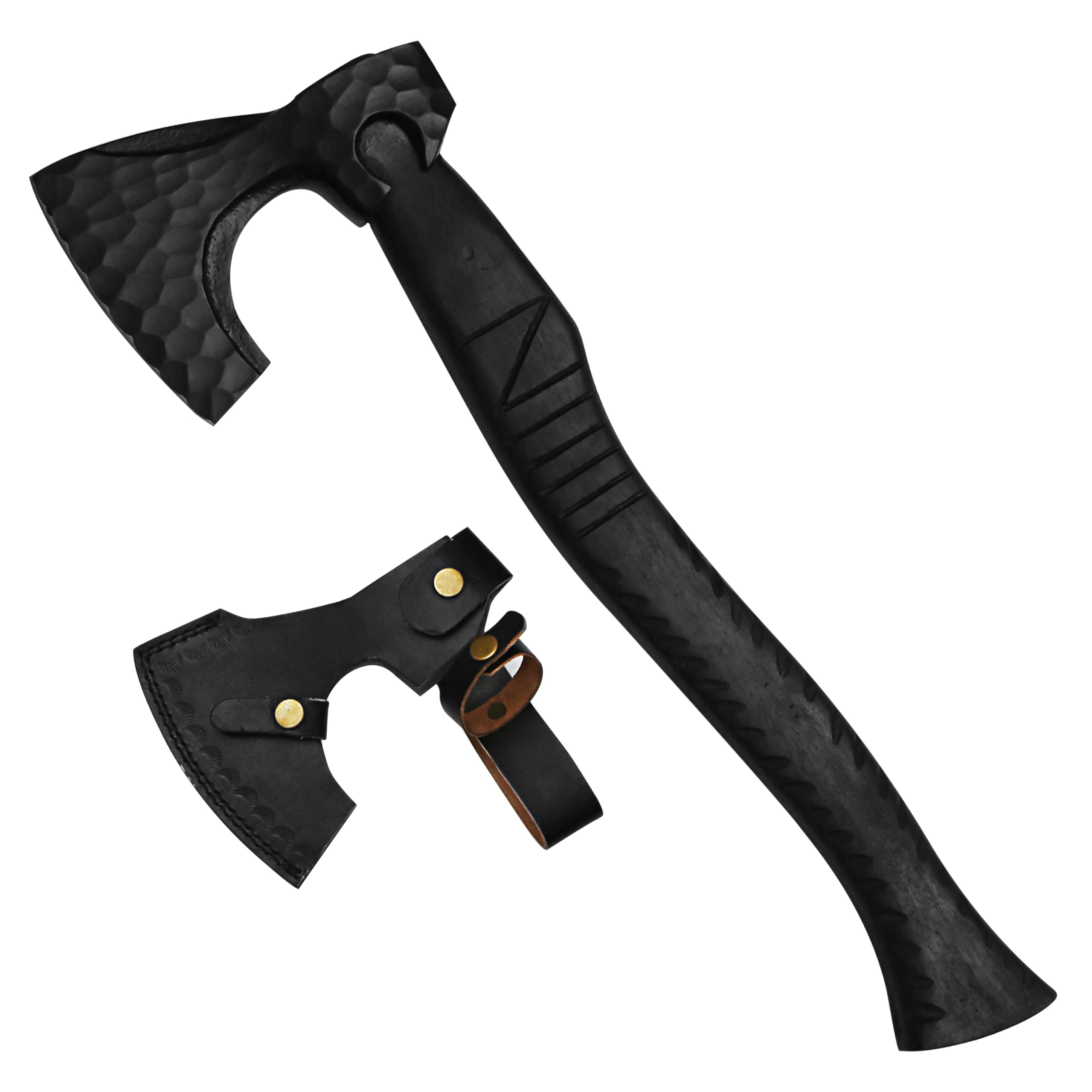 TheMohrim Exquisite Hand-Forged Black Axe – The Perfect Companion for Outdoor Enthusiasts