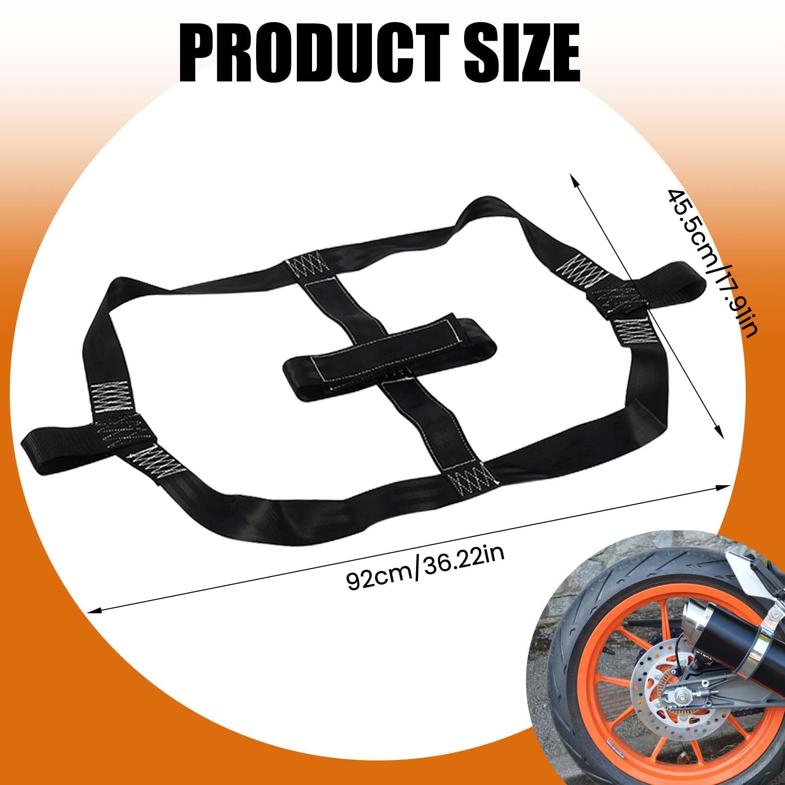 Pasy mocujące do motocykla: 48 mm, automatyczne, do roweru, czarne