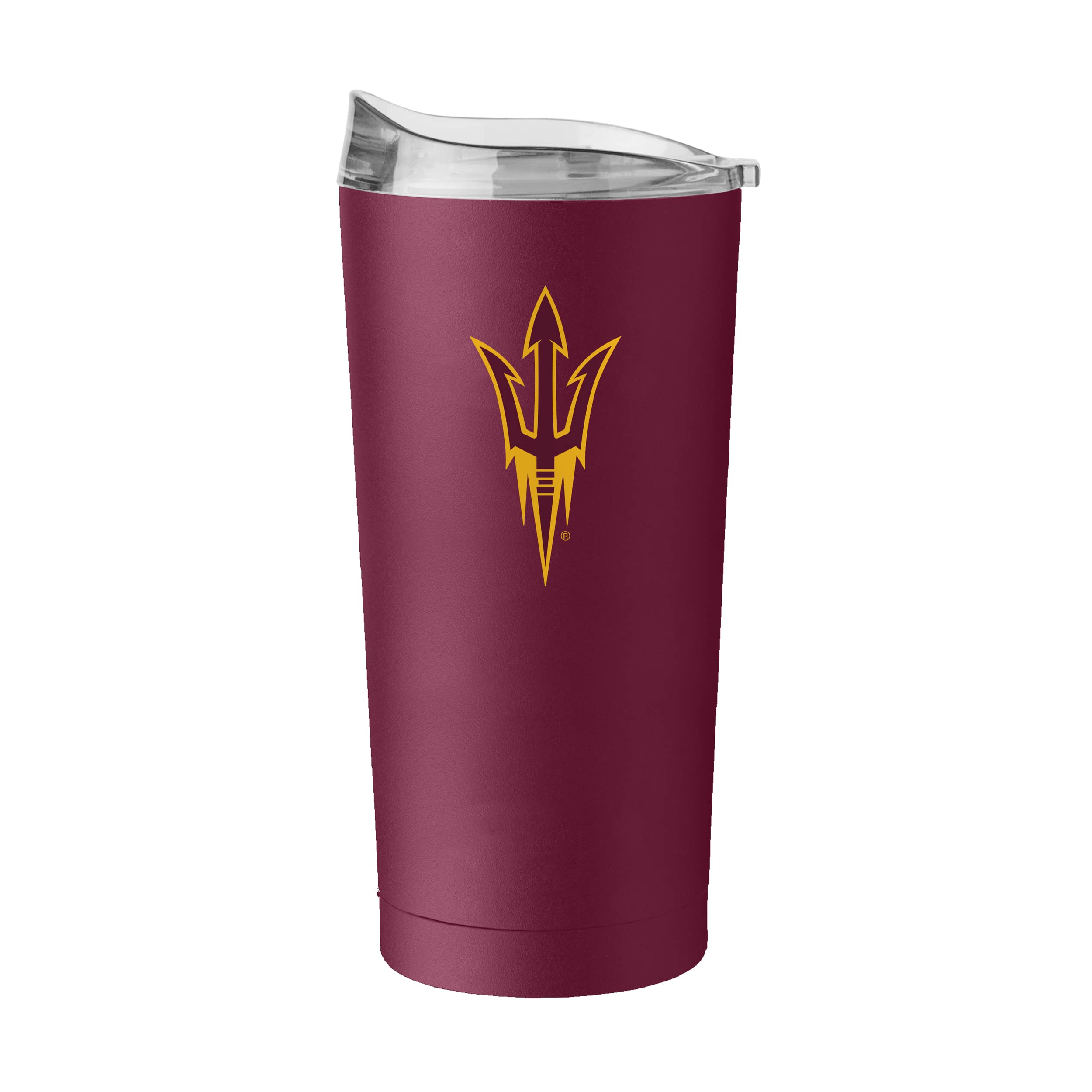 Logo Brands NCAA 20 oz Powder Coat Stainless Tumbler -Double-Wall Insulated Everday Tumbler for Hot or Cold Drinks, High Lip Lid, Team Color