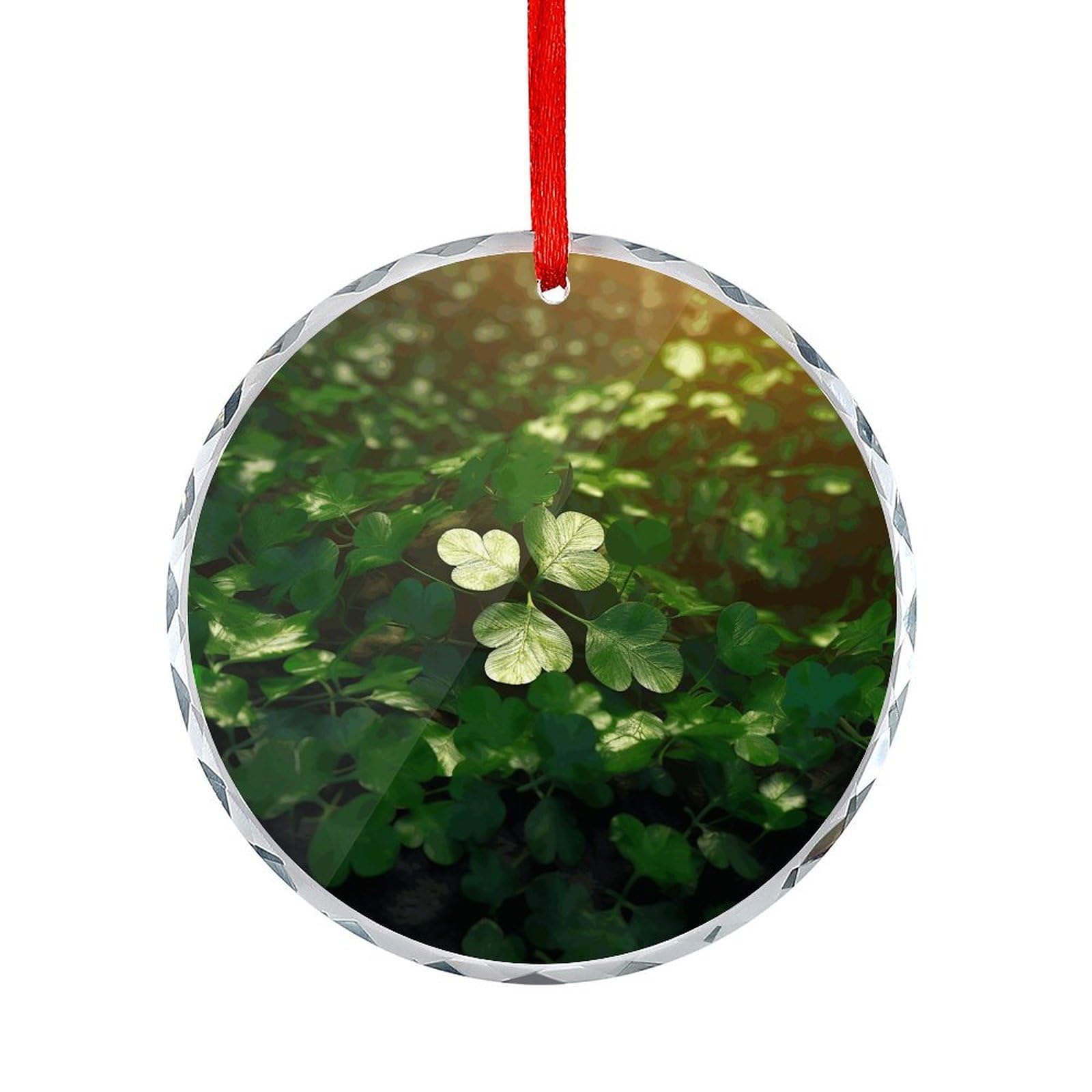 Btcowzrv Style Green Plants Round Ornament Hanging Pendant Decor