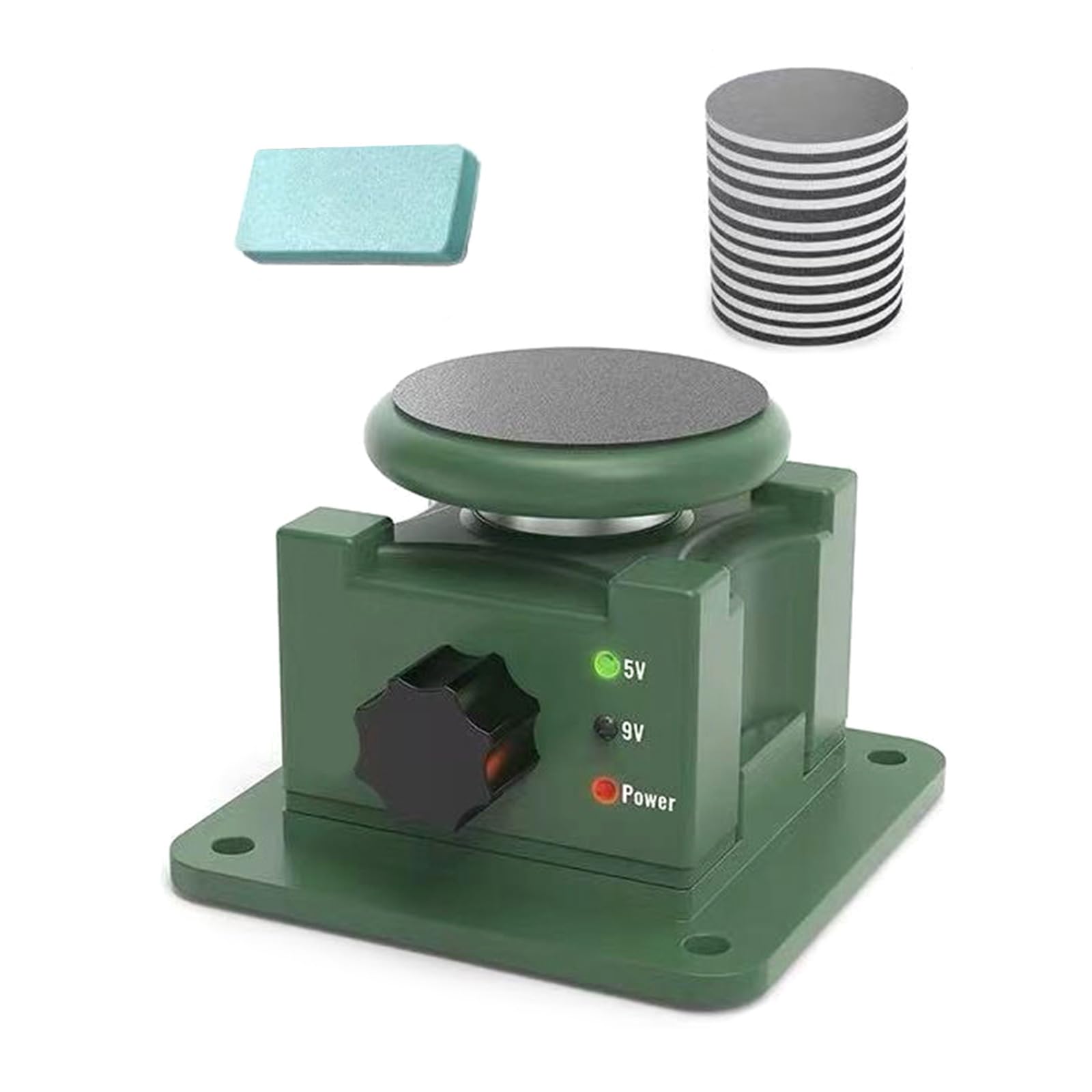 Miniature Electric Grinding Device Includes 12 Sandpapers and Polishing Cotton for Quick Sharpening of Tweezers and Electric Grinder
