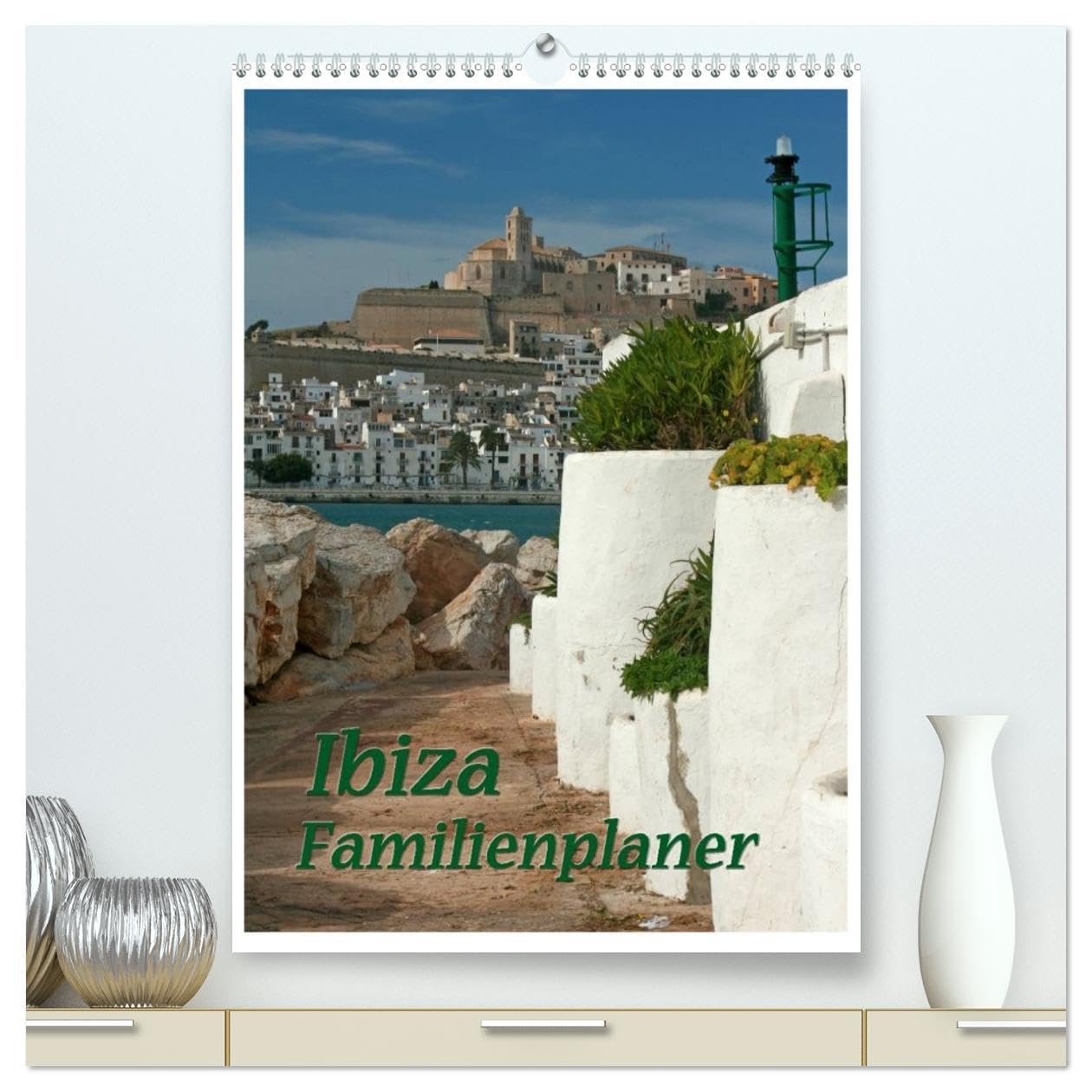 Ibiza/Familienplaner (hochwertiger Premium Wandkalender 2026 DIN A2 hoch), Kunstdruck in Hochglanz: Zauberhaftes Ibiza (CALVENDO Orte)