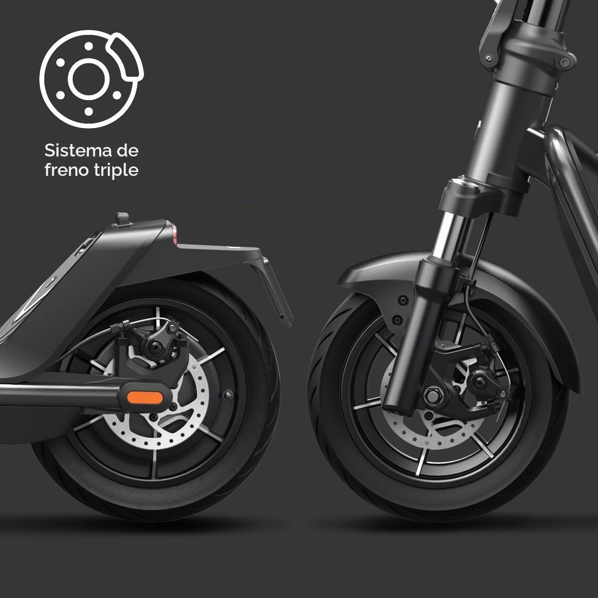 NIU Patinete eléctrico con Permiso de circulación (según el Modelo, Alcance de hasta 60 km y Carga de 120 kg; neumáticos Extra Anchos; Superficie de Rodadura Grande; Manillar más Ancho y más Alto,