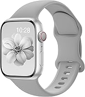 Vista 40 de SuperNaNa - Correa de silicona deportiva compatible con bandas de Apple Watch de 40mm 38mm 41mm 44mm 45mm 42mm 49mm, unisex, correa de muñeca