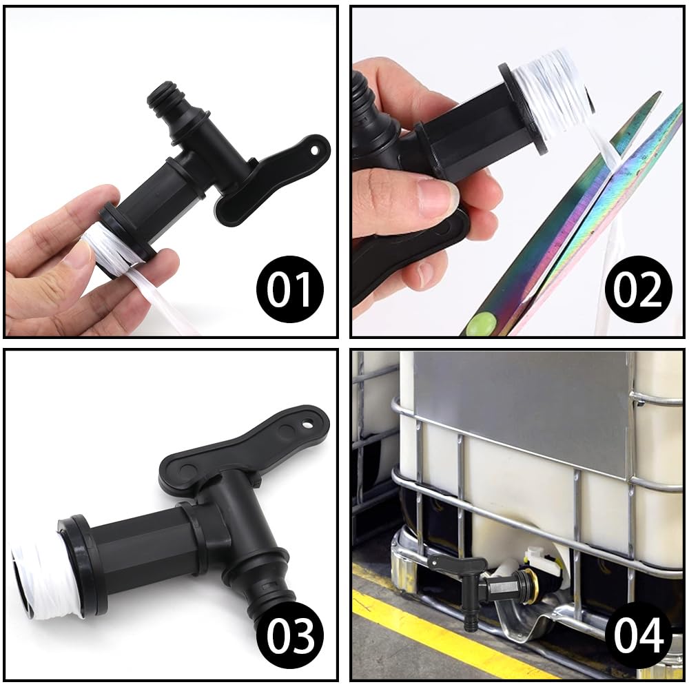Wisebom 2 Pezzi Rubinetto Per Serbatoio Dell'acqua Piovana - 8