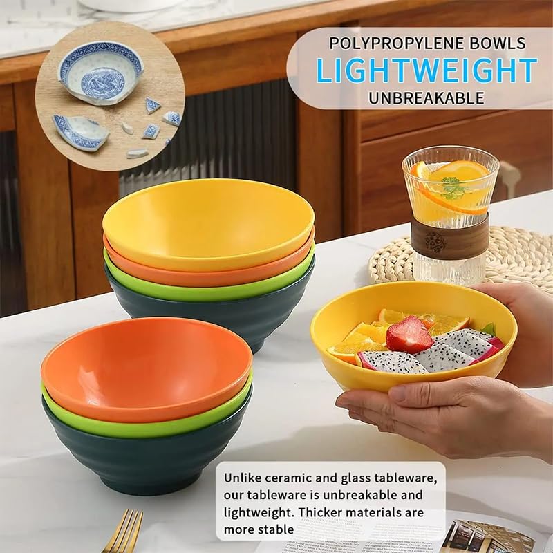 Amazon.co.jp: ボウル 壊れない食器 皿 椀 PPプラスチック カラフル