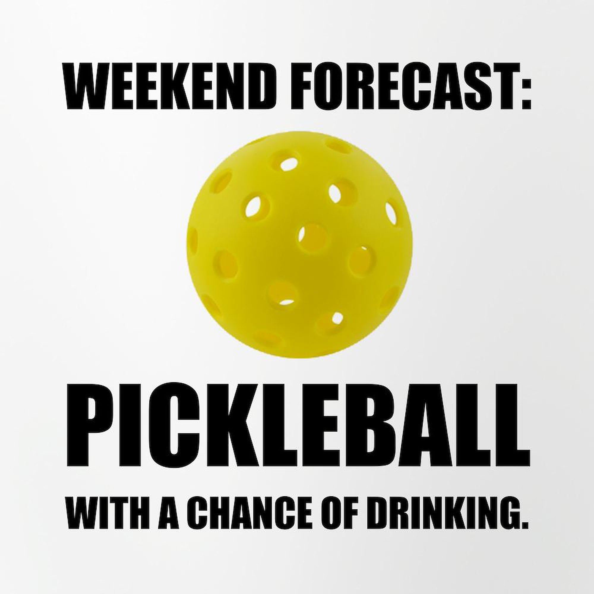 CafePress Weekend Forecast Pickleball Drinking Drinking Glas Pint Glass, 16 oz. Glass