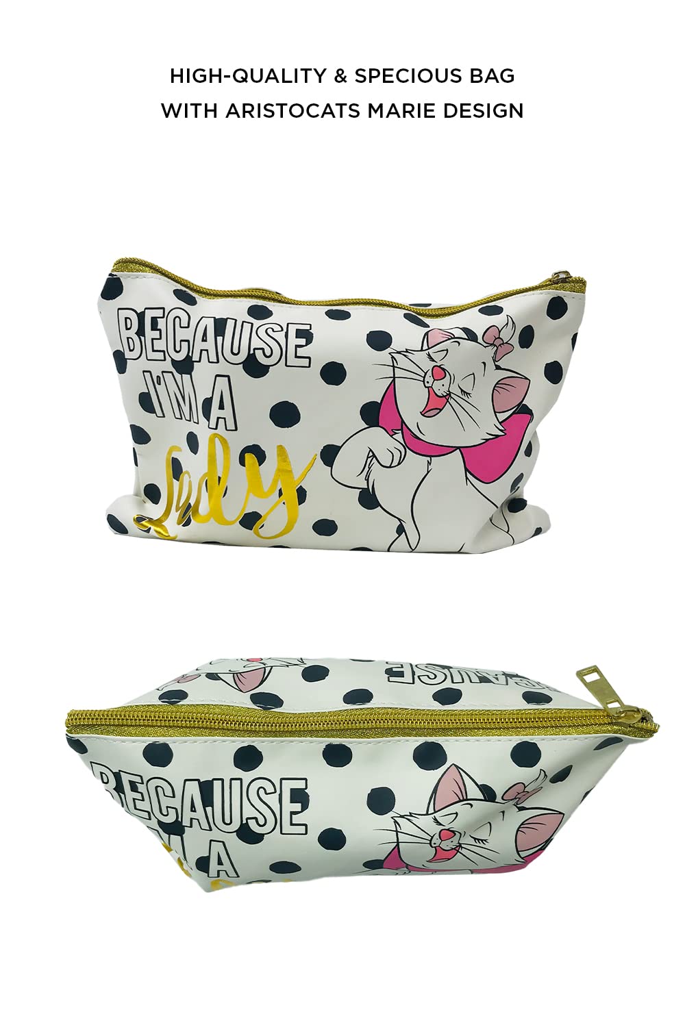 BB Design Disney Aristocats Marie Cosmetic Bag/Pencil Case, Black - Image 4