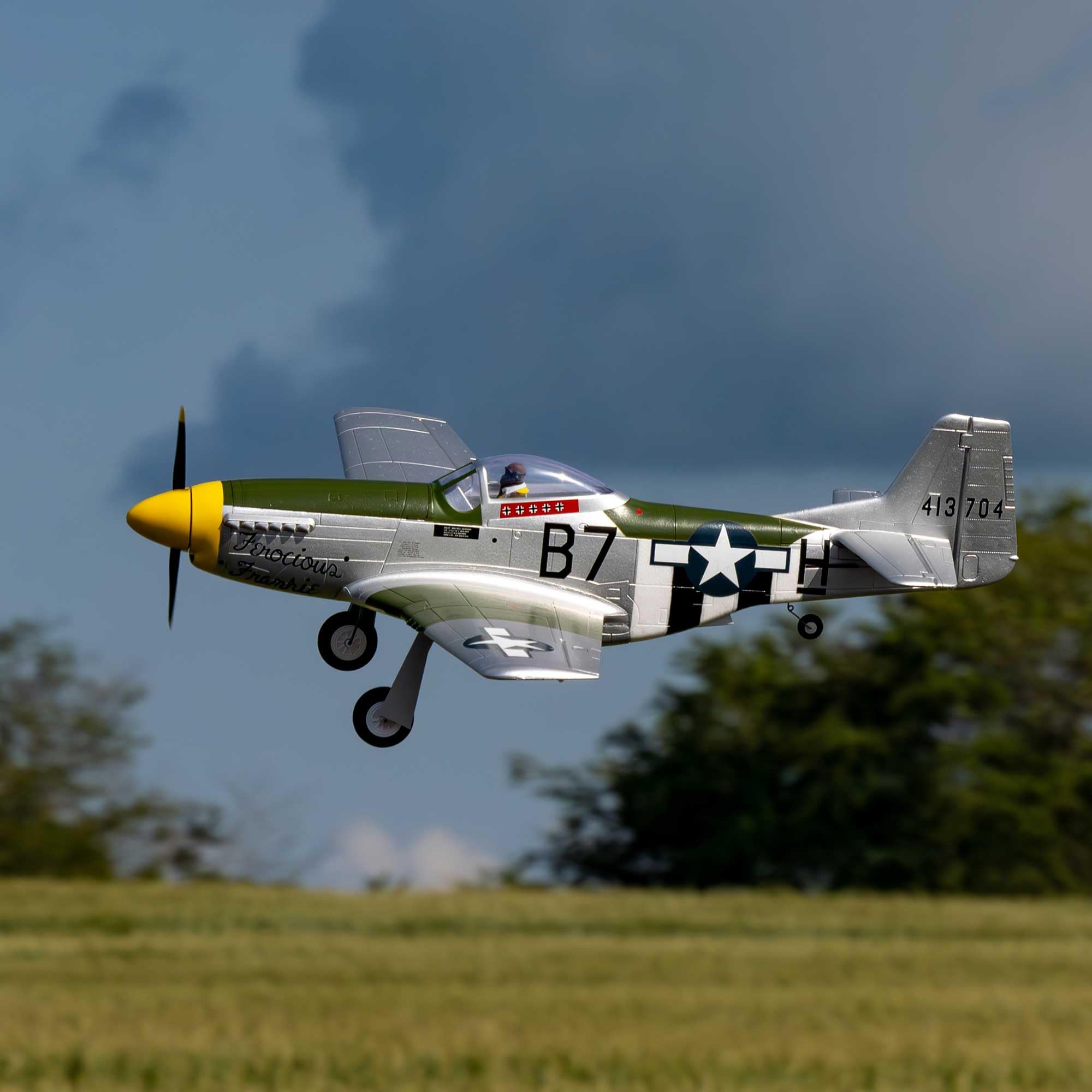 E-Flite P-51D Mustang 1.0m BNF Basic with AS3X+ and Safe Select
