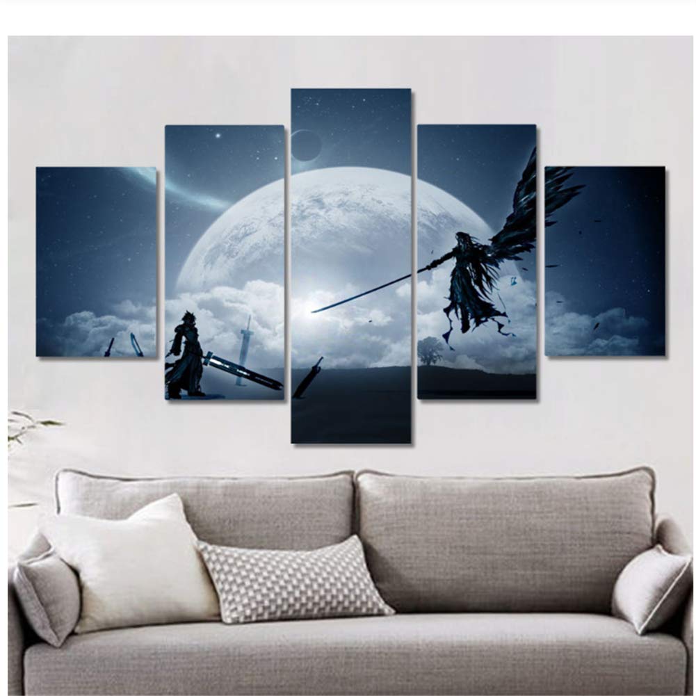 A D Final Fantasy Game Art Poster Druck Wandbilder Fur Schlafzimmer Wohnzimmer Dekor Wolkendruck Auf Leinwand 30x40 30x60 30x80cm Kein Rahmen Amazon De Kuche Haushalt