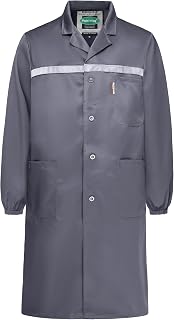 Lab Coats for Men Workshop DIY Mechanic Coat Artist Long Sleeve Painter Smock Students Laboratory Coat