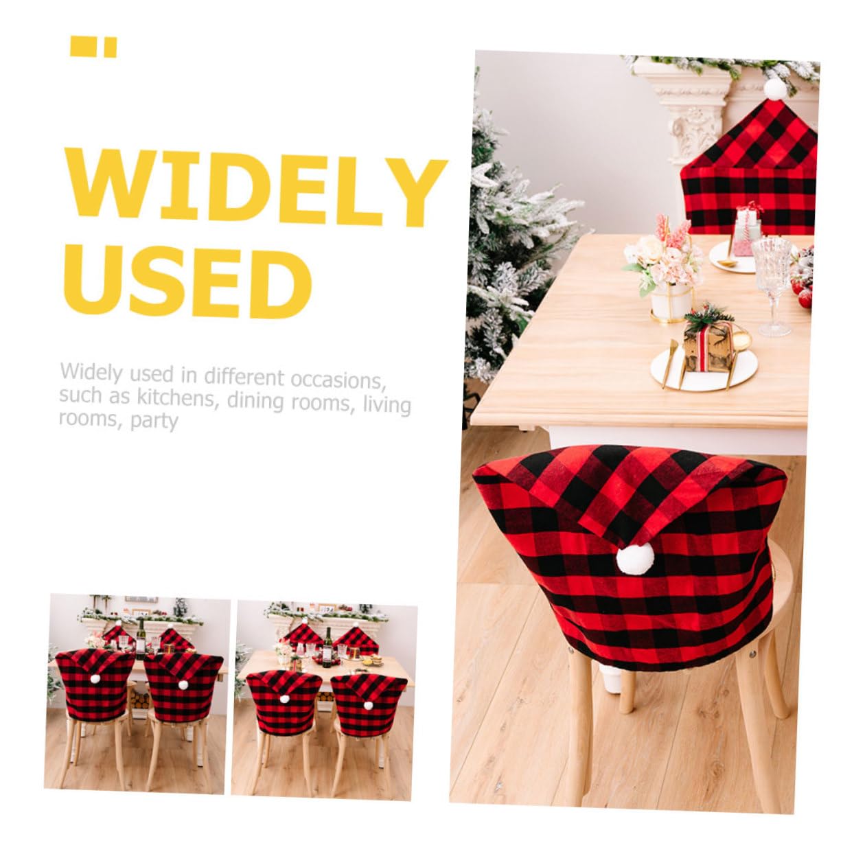 Cabilock 4 Pz Coprisedia Plaid Coprisedie Natalizie Coperture Natale Decorazioni a Nastro Ufficio Porta Decorazioni Decorative Per Cuscini Decorazione Arredamento Tessuto