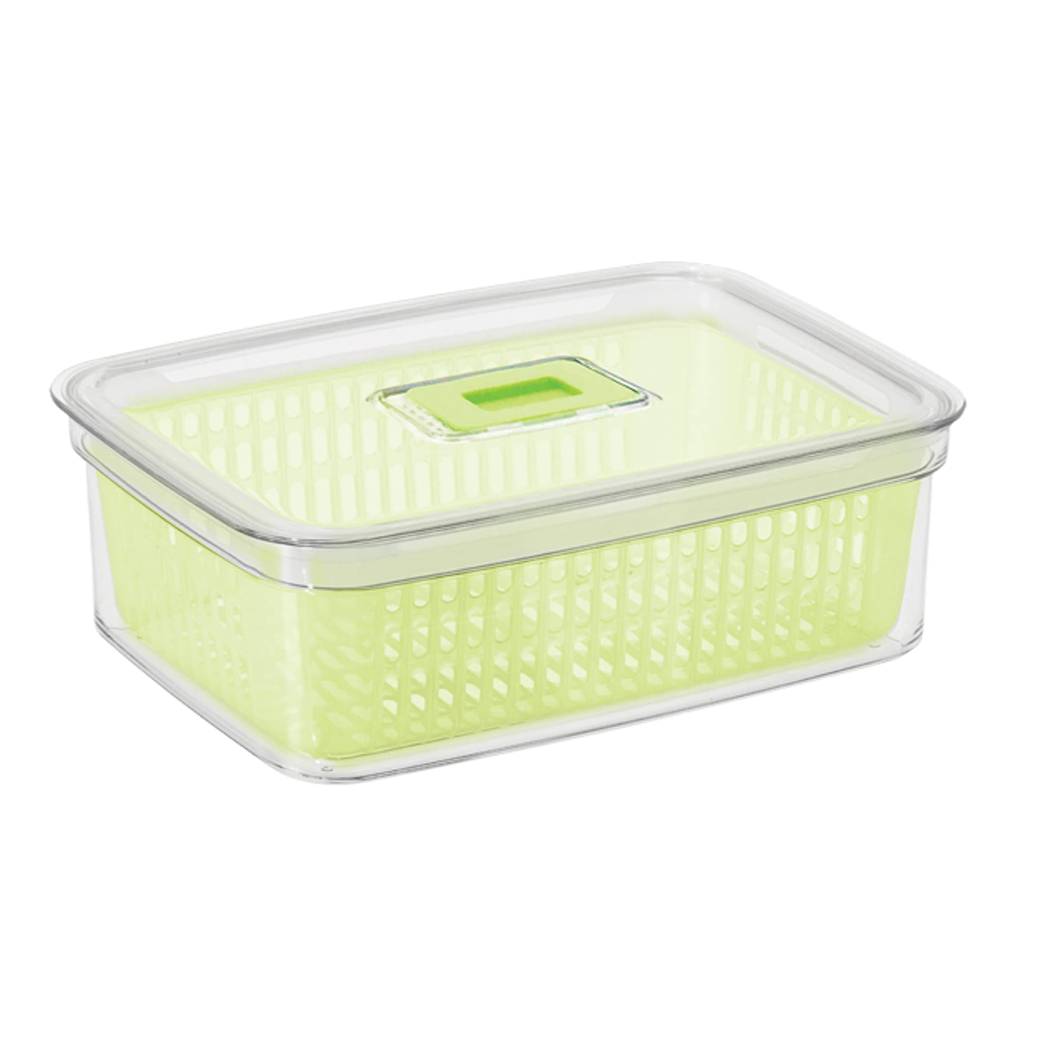 Oggi Store Fresh Veggie Bin- Kitchen Organization, Refrigerator Organizer Bins, Food Storage Containers, Vegetable Storage, Clear
