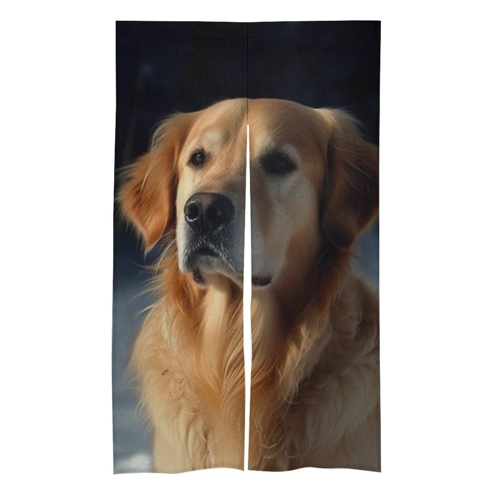 Rideau pour porte de salon occultant Golden Retriever : créez un cocon chaleureux à l'entrée