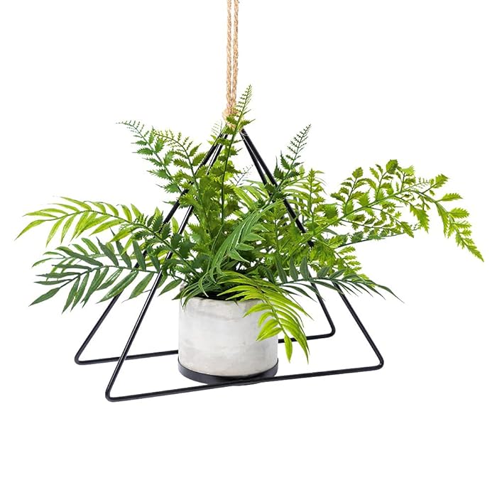 Buy TWINCO DECOR Artificial Hanging Fern Plants 12" Fern Faux Fake