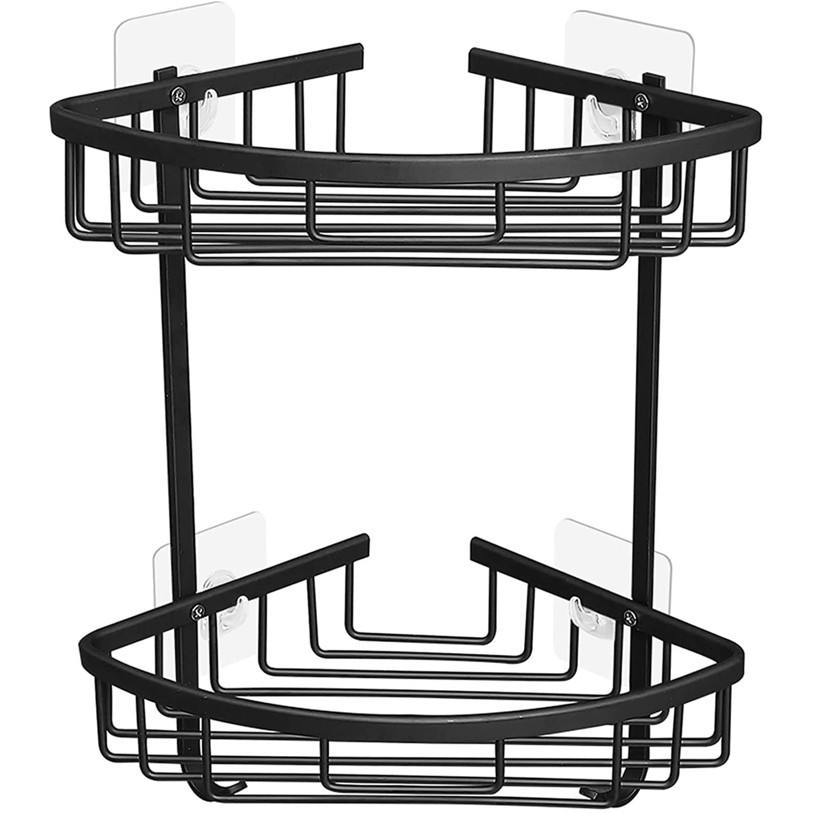 Shower Organizer Storage Bathroom Shelves Shower Caddy with Adhesive Sticker for Kitchen and Bathroom Accessories B A