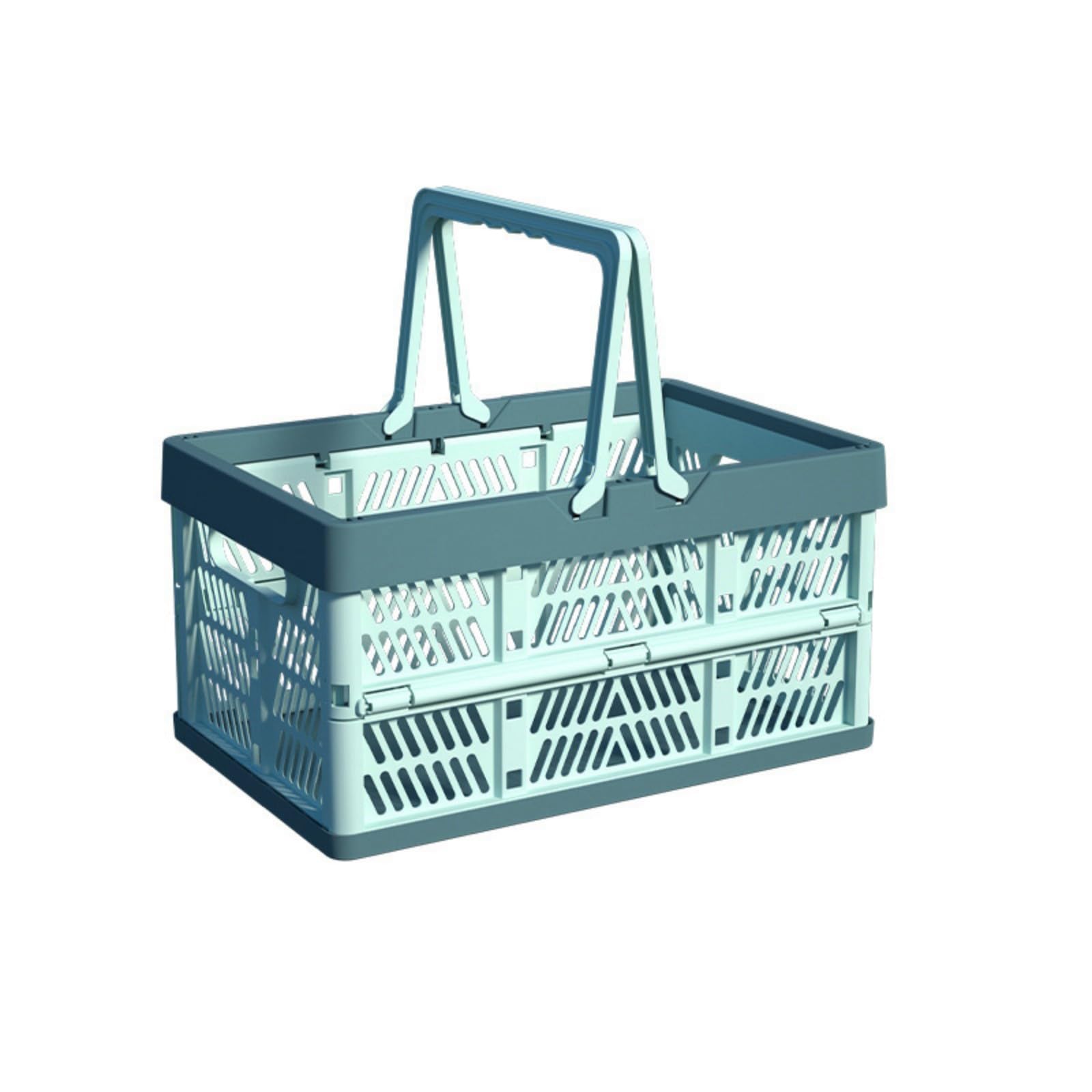 APGLSXY Foldable ABS Storage Basket with Handle for Groceries Fruits Vegetables Holder and Carrying Foldable Fruit Basket