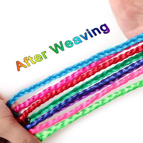 Miniatura 6 de Paquete de 26 extensiones de cabello sintético con clip de colores para niñas 20 pulgadas varios colores lacio para fiestas 13 colores