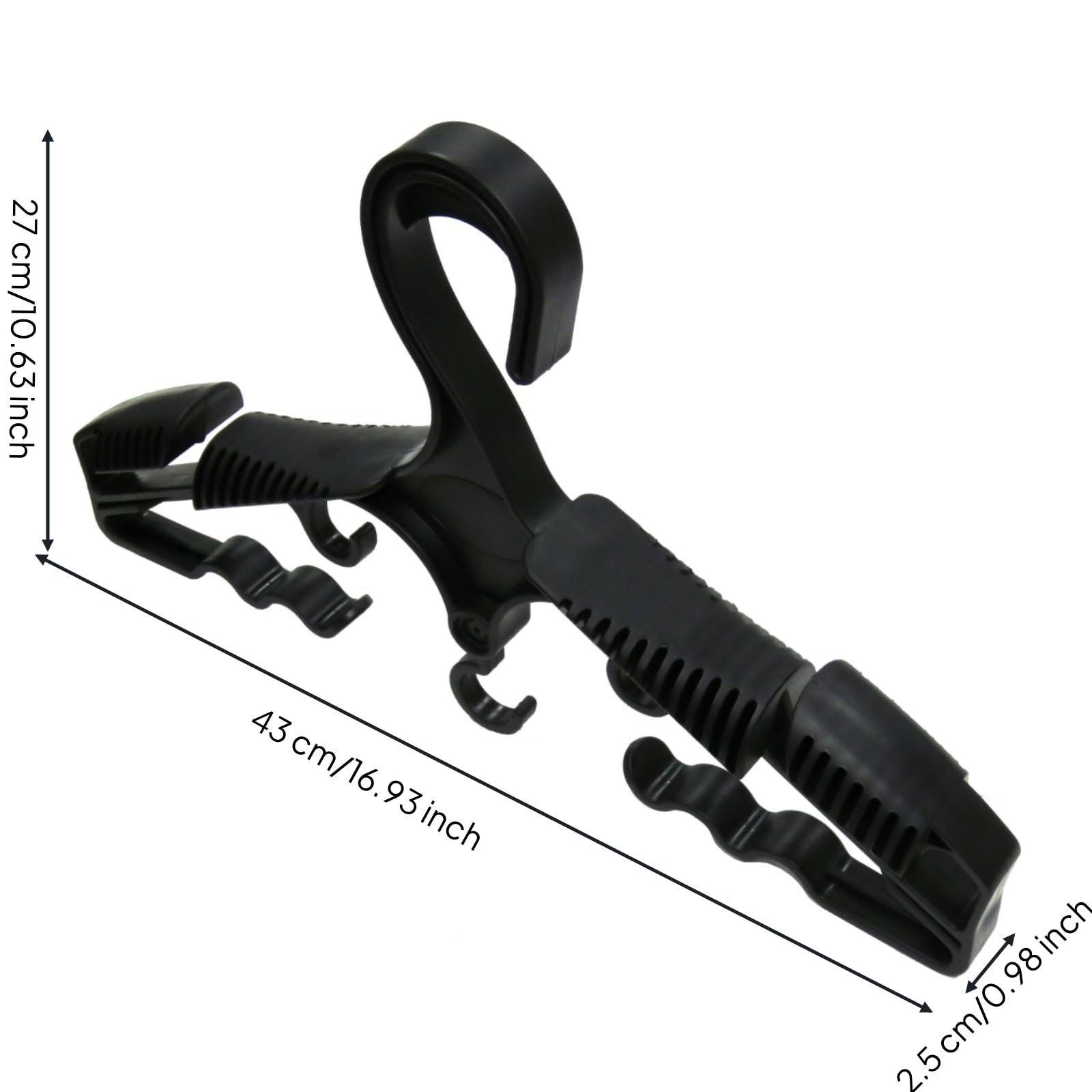 Harilla Cintre pour Combinaison Plongée avec Trois Crochets Inférieurs et Poignées Texturées pour Séchage Équipement Plongée Lourd Serviette Veste Ceinture