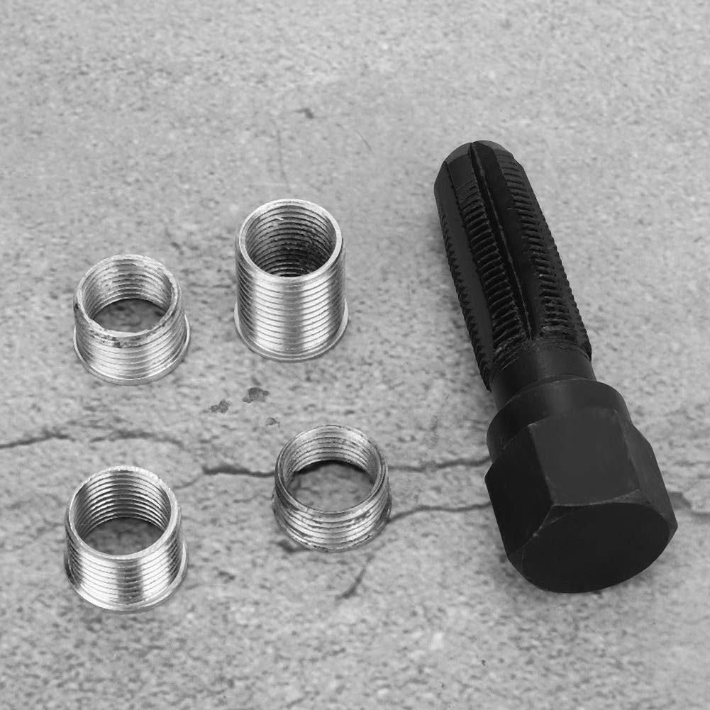 Tyenaza M14 x 1,25 Kit di Riparazione per Filetti Helicoil Candele, 14mm Attrezzo per Riparazione Filettatura Foro Candela in Acciaio Rigeneratore Filettatura