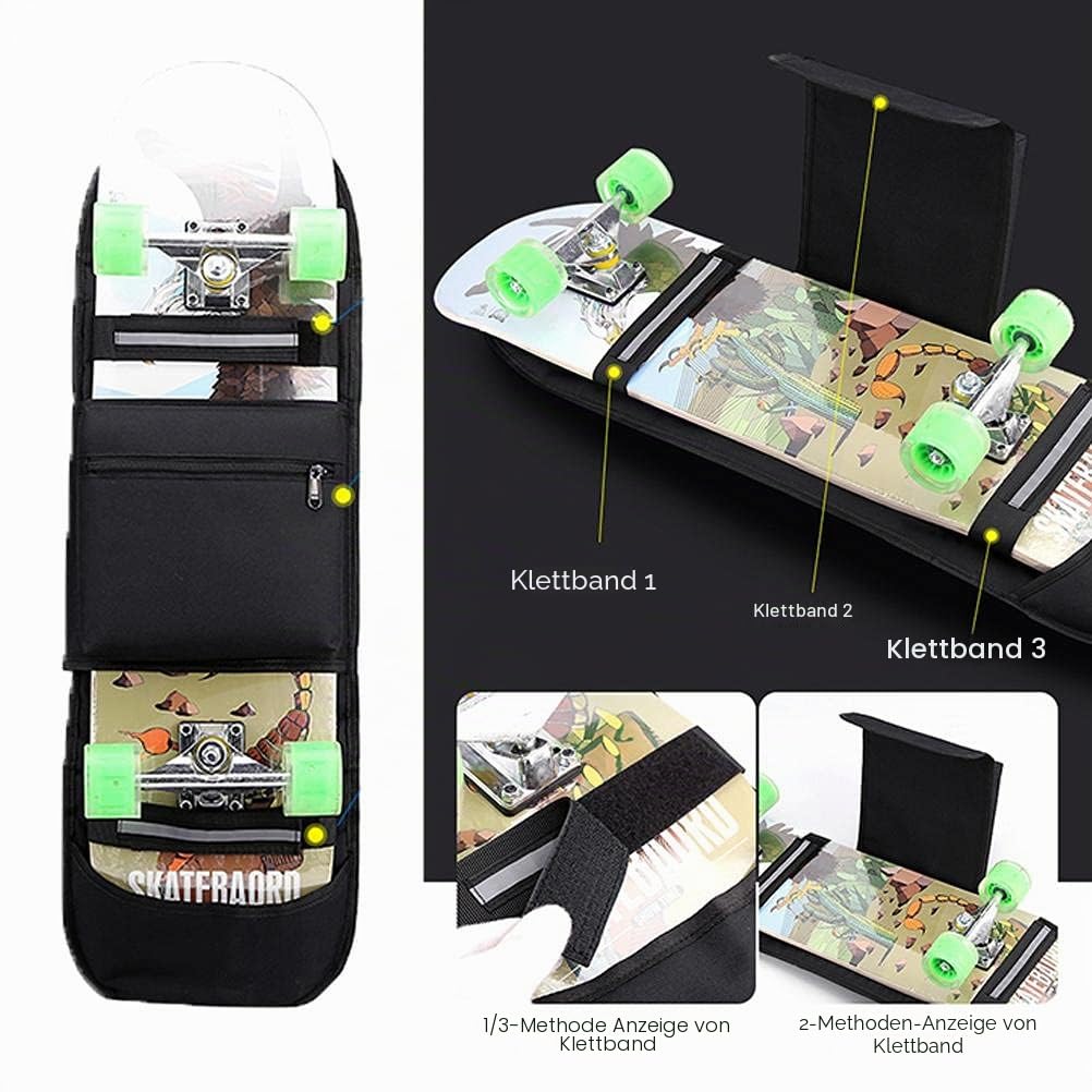 Skateboard-Rucksack, normale Skateboard-Tasche, Skateboard-Schultergurt, verstellbare Schultertasche, faltbarer Tragerucksack