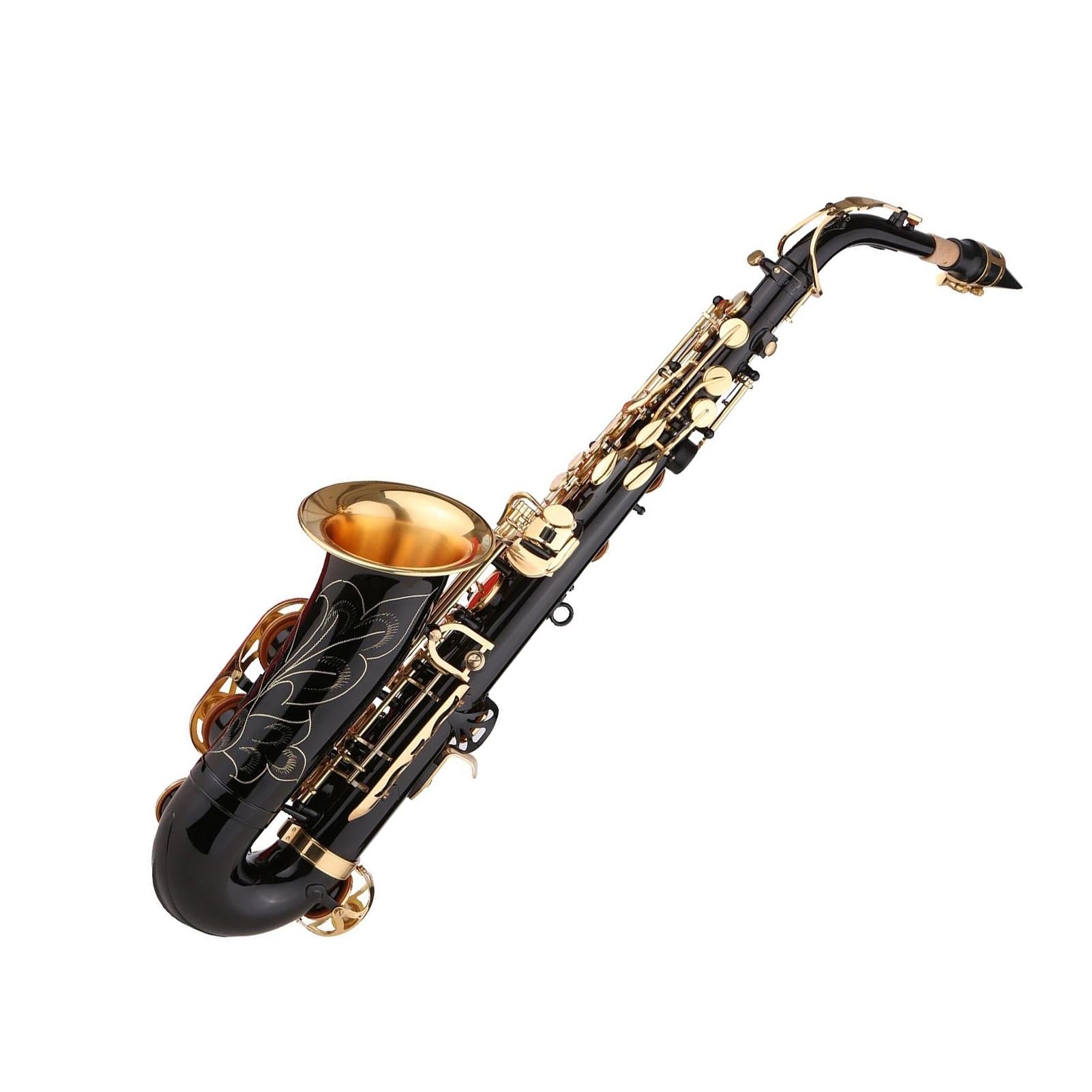 Saksofon Saksofon Czarna Farba E-flat Sax Mosiądz Eb Saksofon Altowy Altowy Z Ustnikiem Instrument Dęty Instrumenty Muzyczne